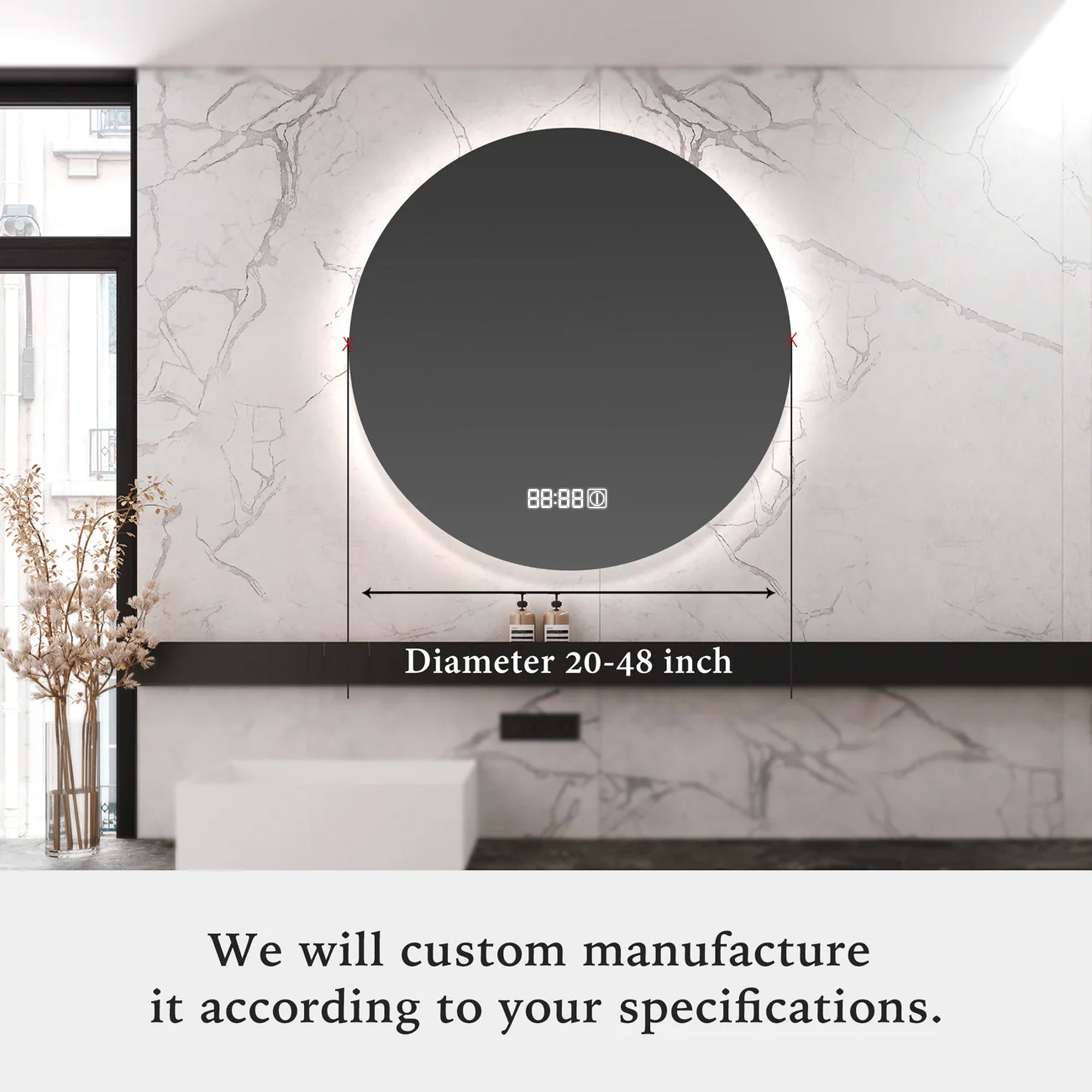 JUPITER Round Custom LED Mirror with Backlight