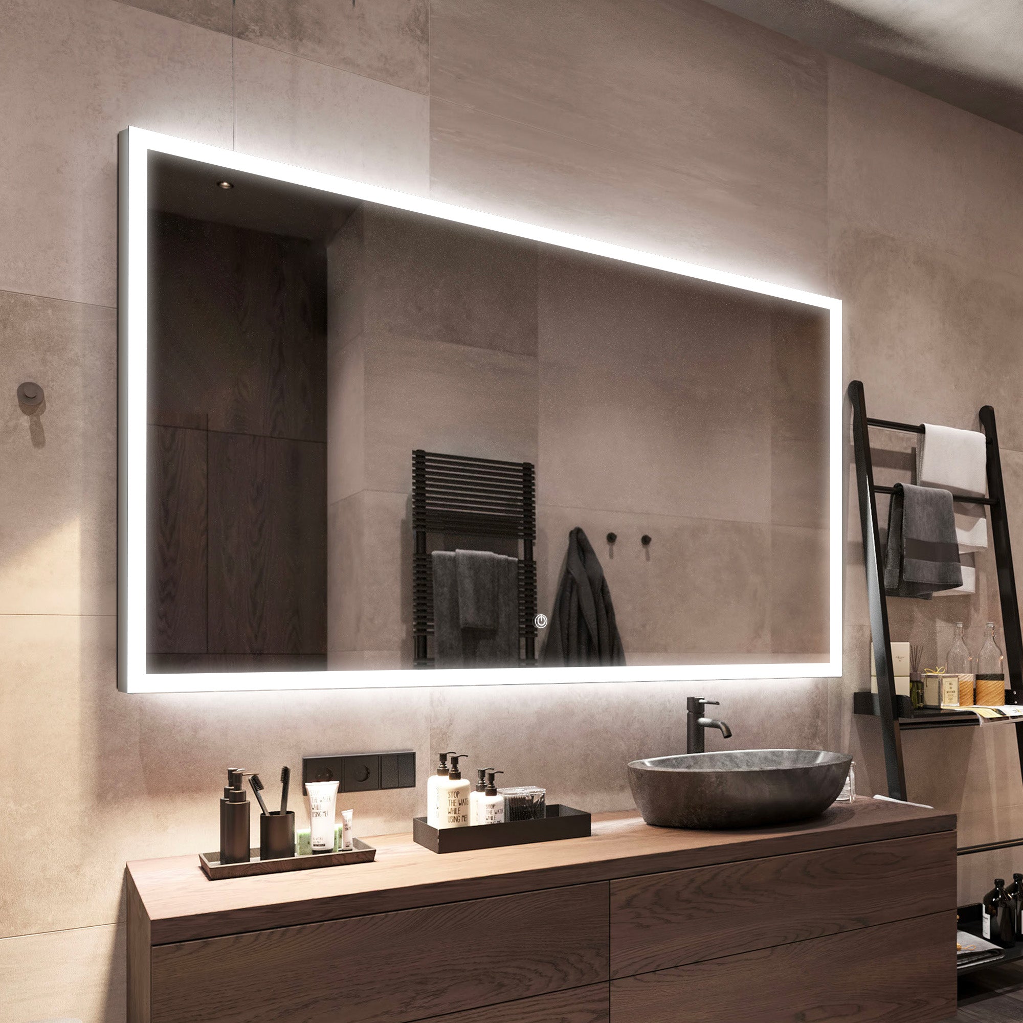 Depth - Dual Lines Mirror With Lights | 5-Year Warranty, Premium Quality,  Customizable LED Lighting