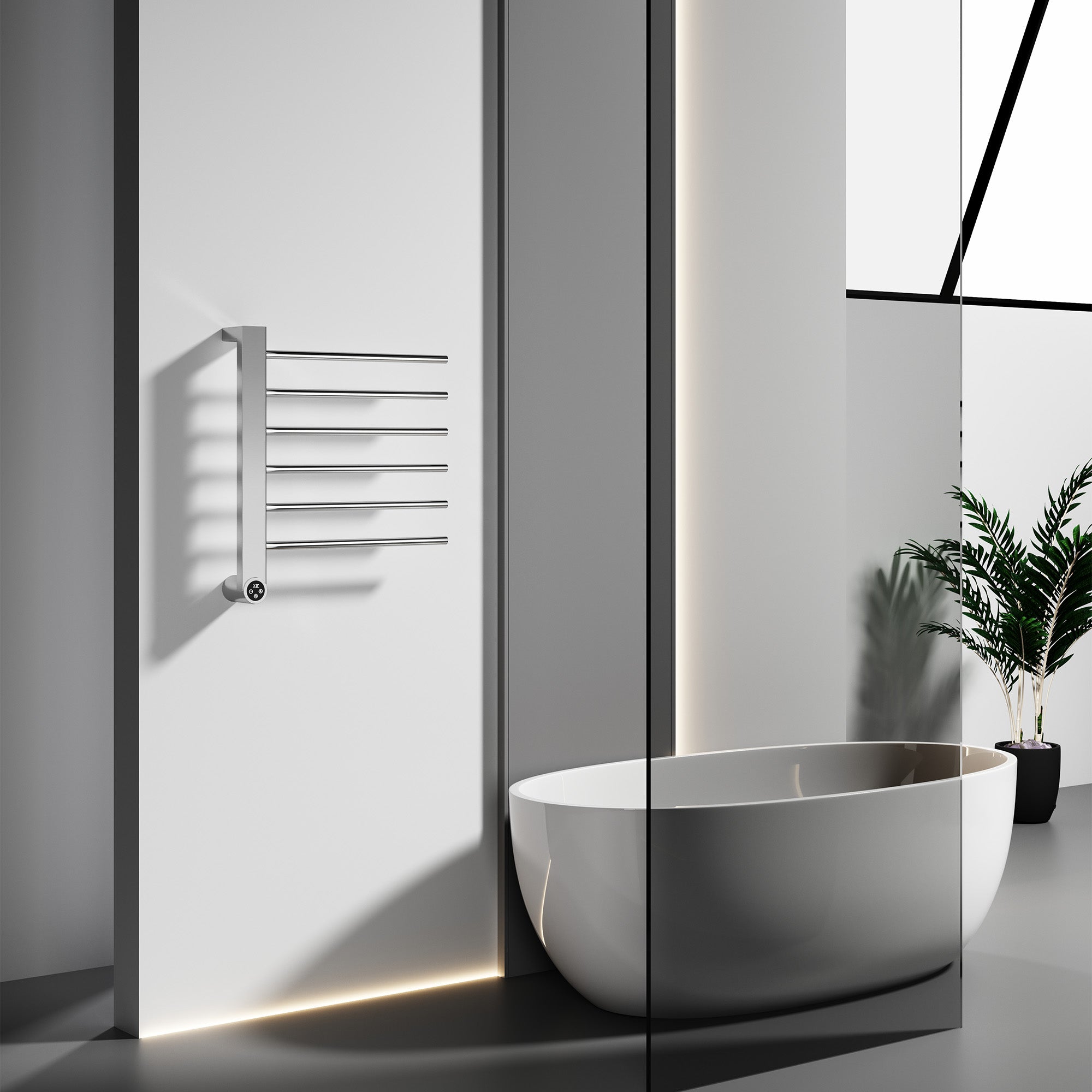 FERONA Horizontal Heated Towel Rack with Smart Temperature and Timer Settings