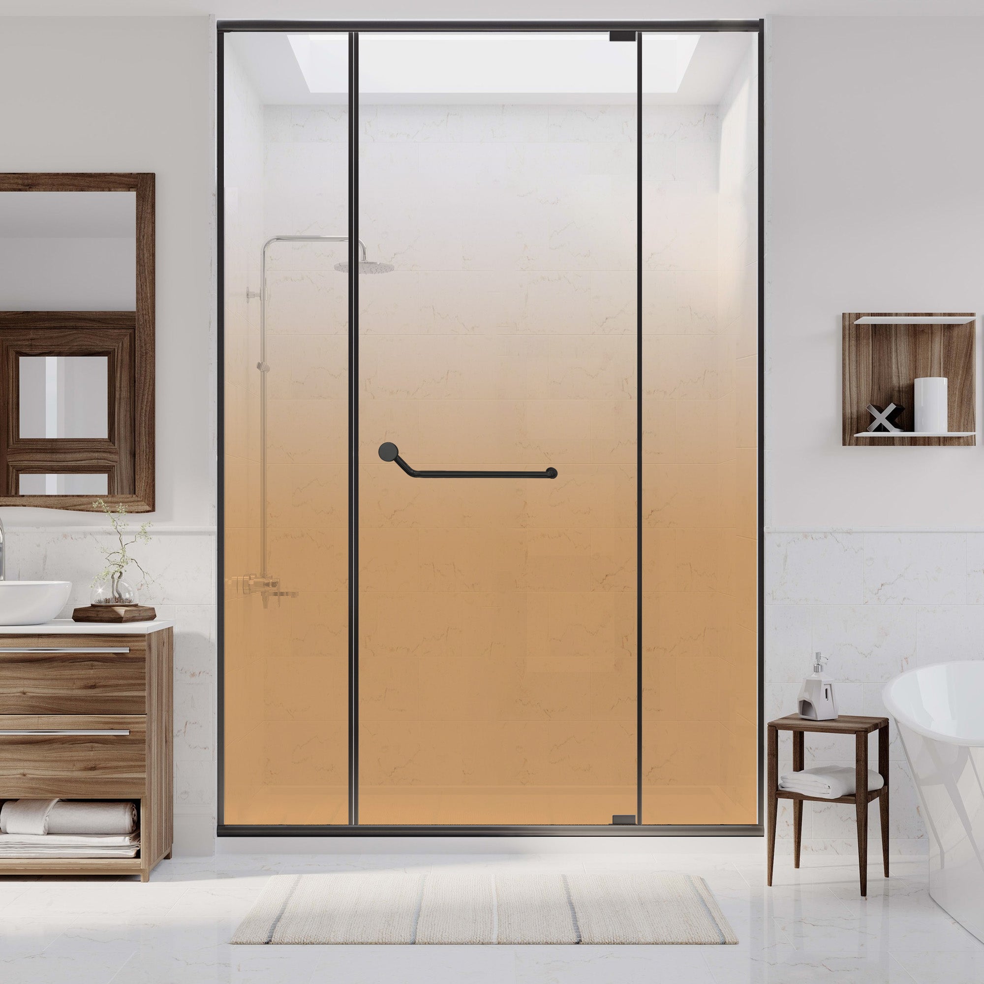 ORVION Customize Inline Shower Door with Gradient Glass