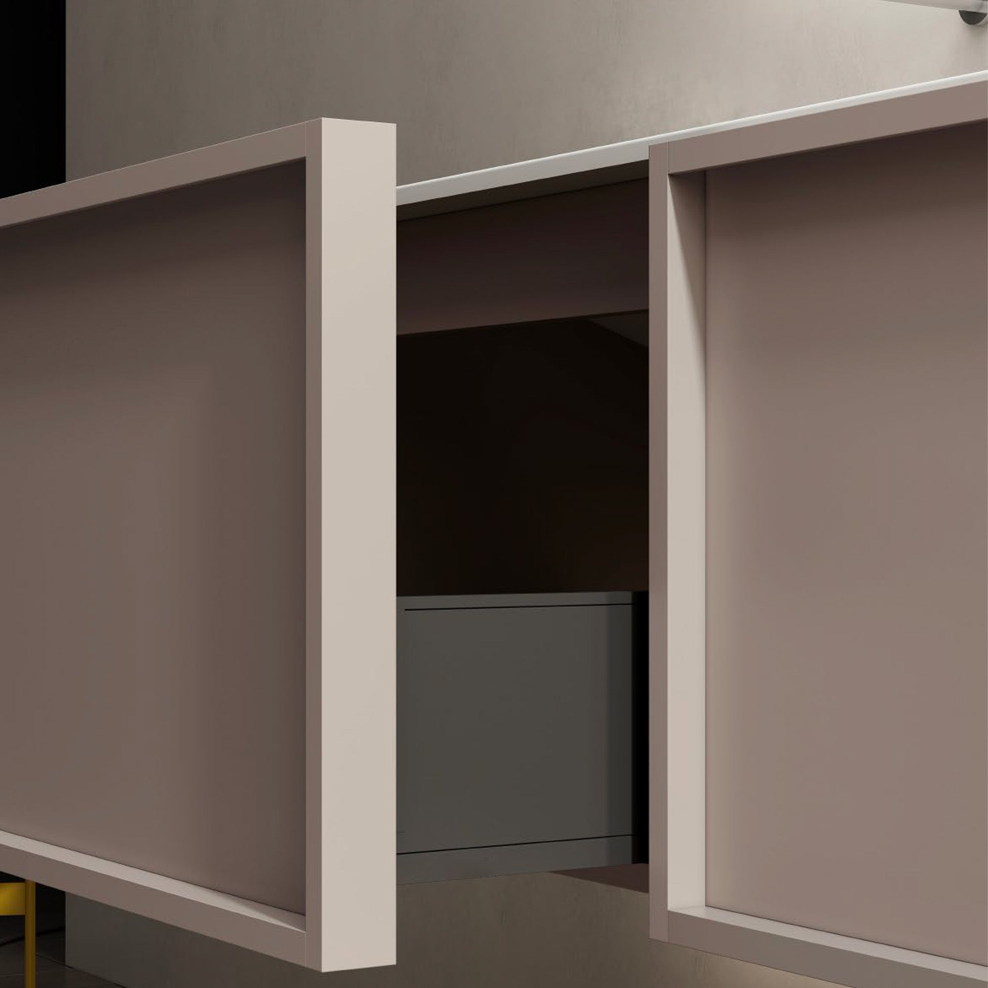 SILVA Custom Bathroom Vanity with Acrylic Double Basin and Sleek Painted Finish