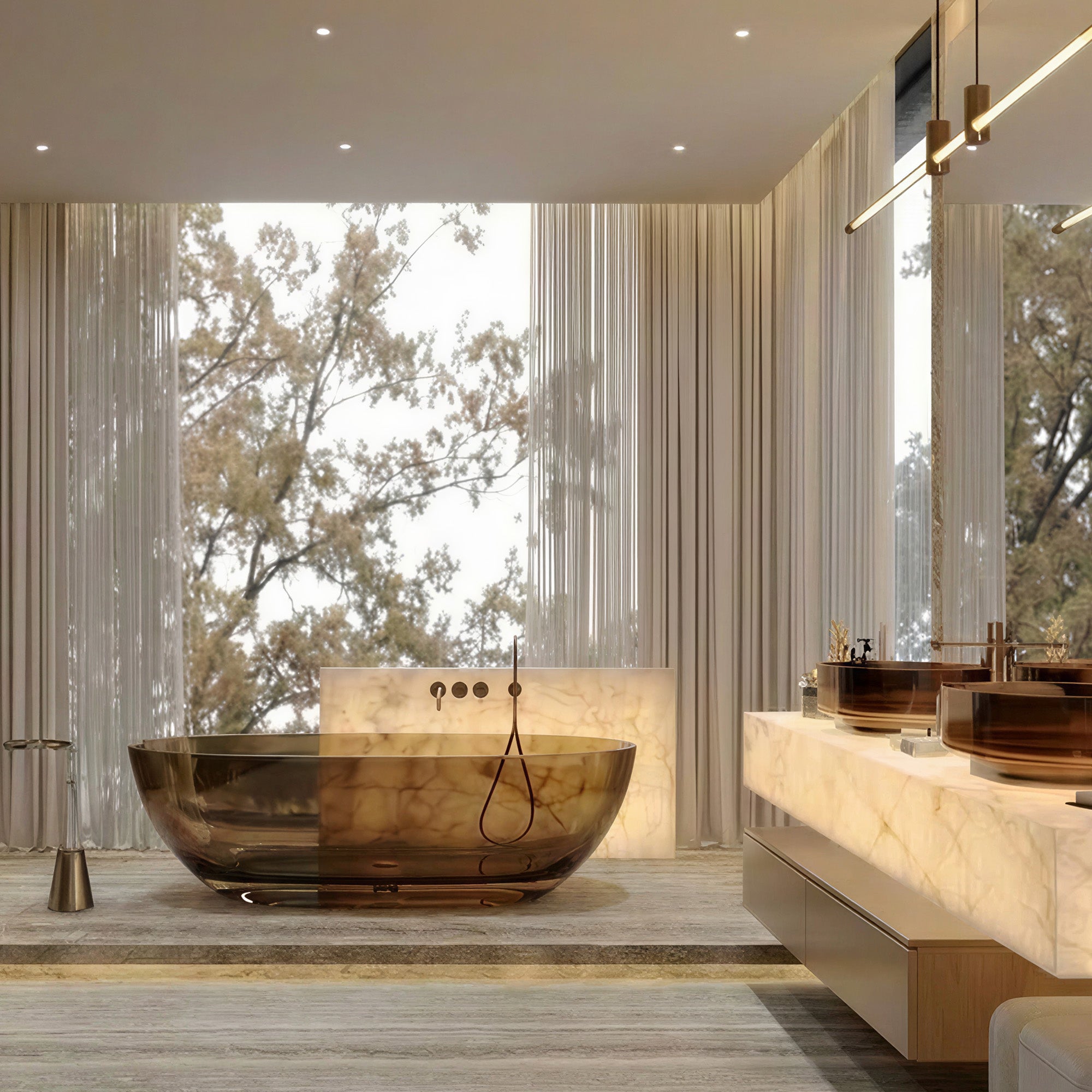 AURELLE Deep Soaking Freestanding Bathtub 68.9" with Ergonomic Design