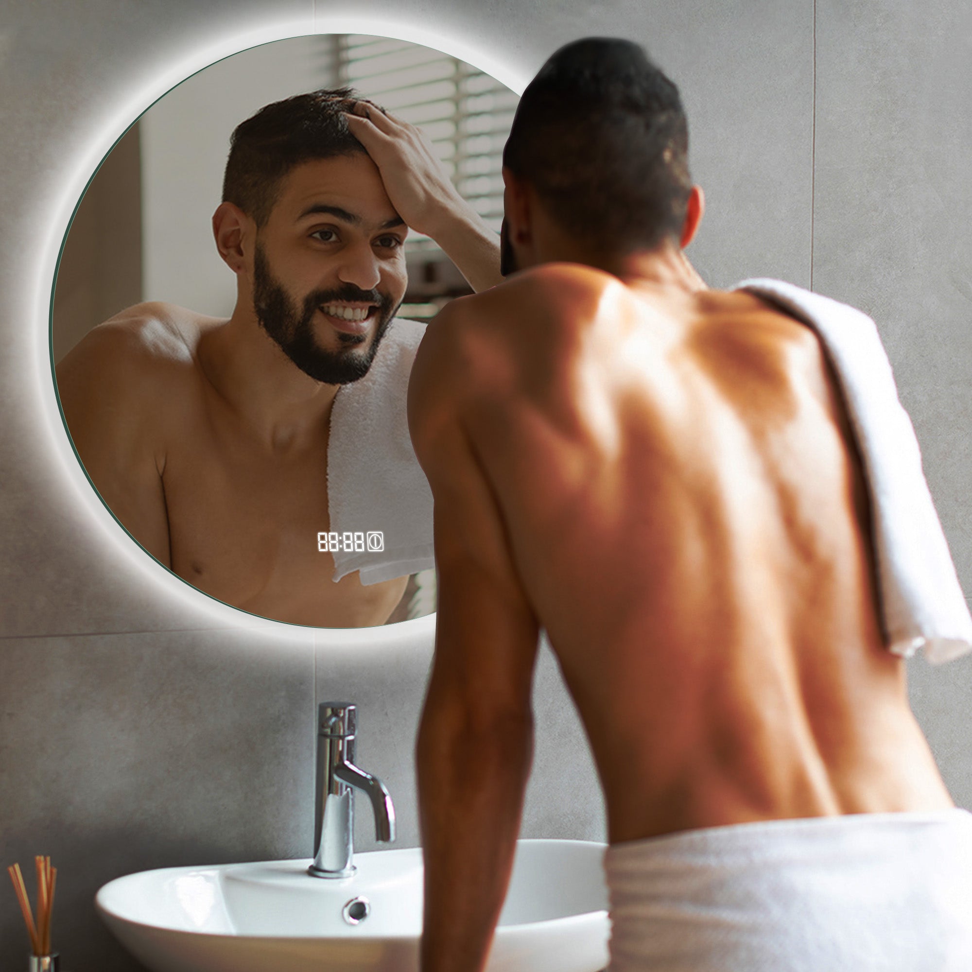 JUPITER Round Custom LED Mirror with Backlight