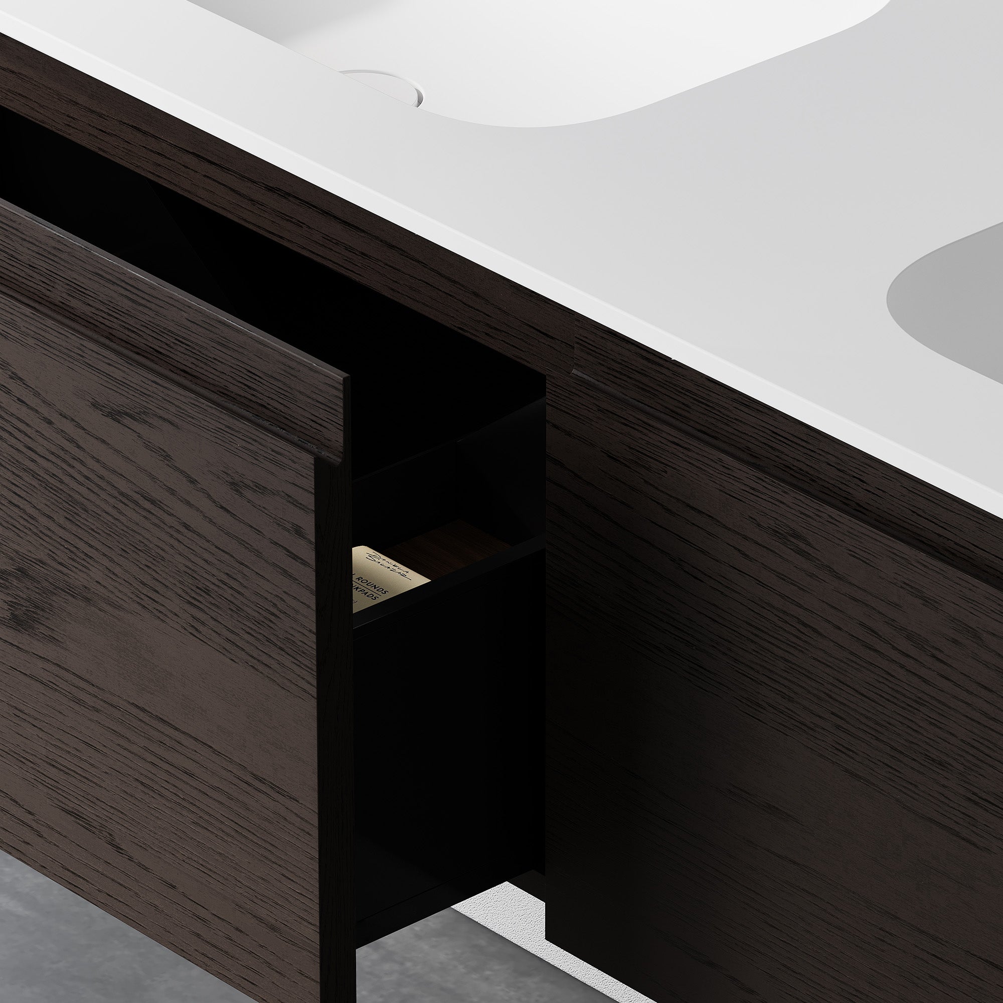 ELARIS Custom Bathroom Vanity Solid Wood with Veneer Acrylic Sink