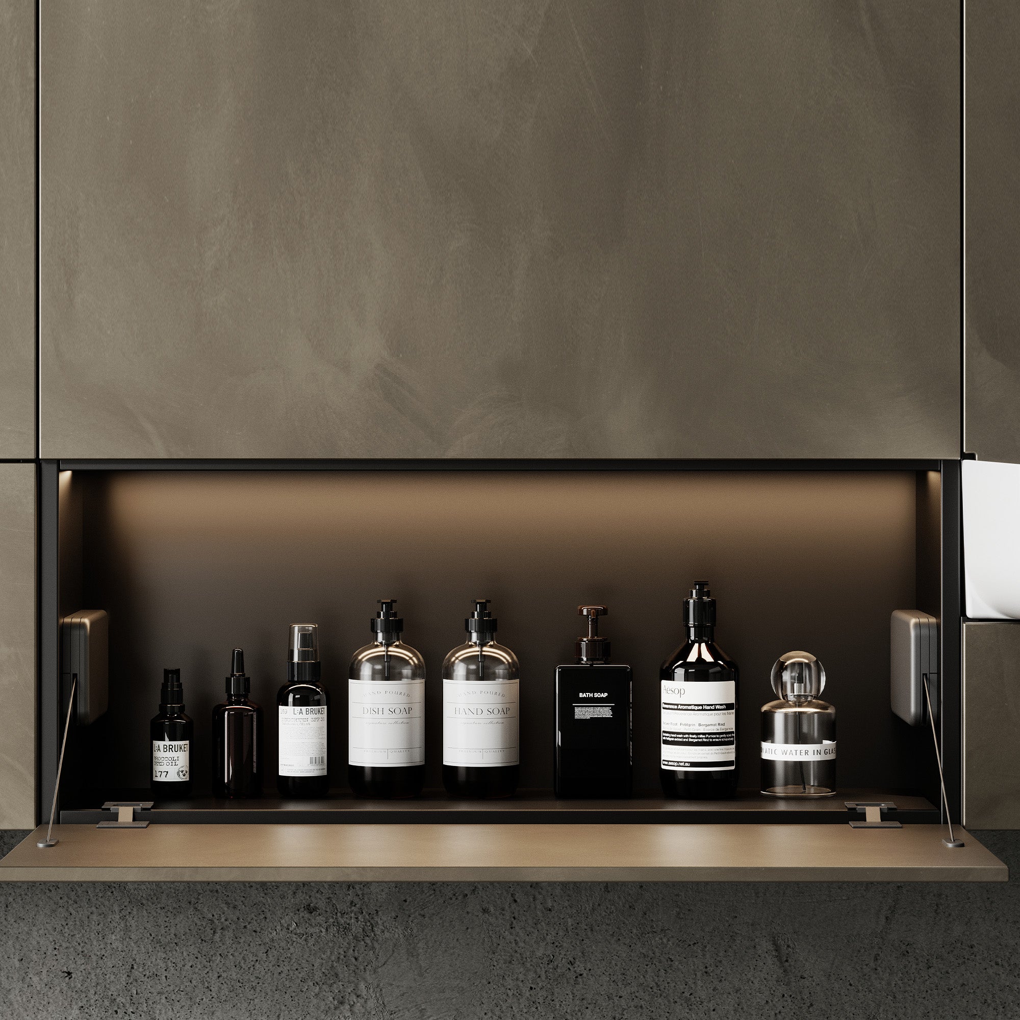 VERTA Custom Bathroom Vanity Solid Wood with Veneer Corian Basin