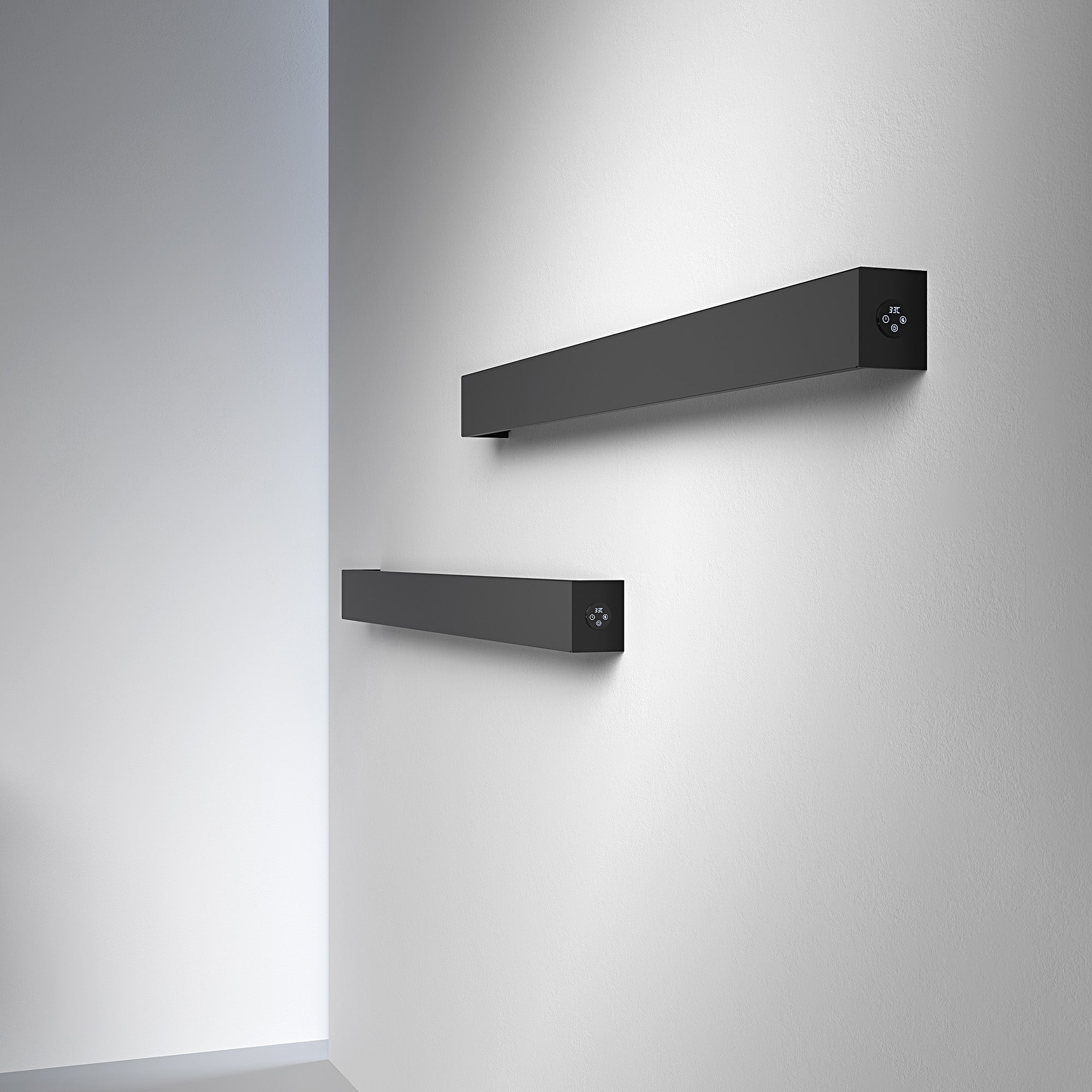 GRAPHENE Smart Heated Towel Rack with Digital Display and Temperature Control