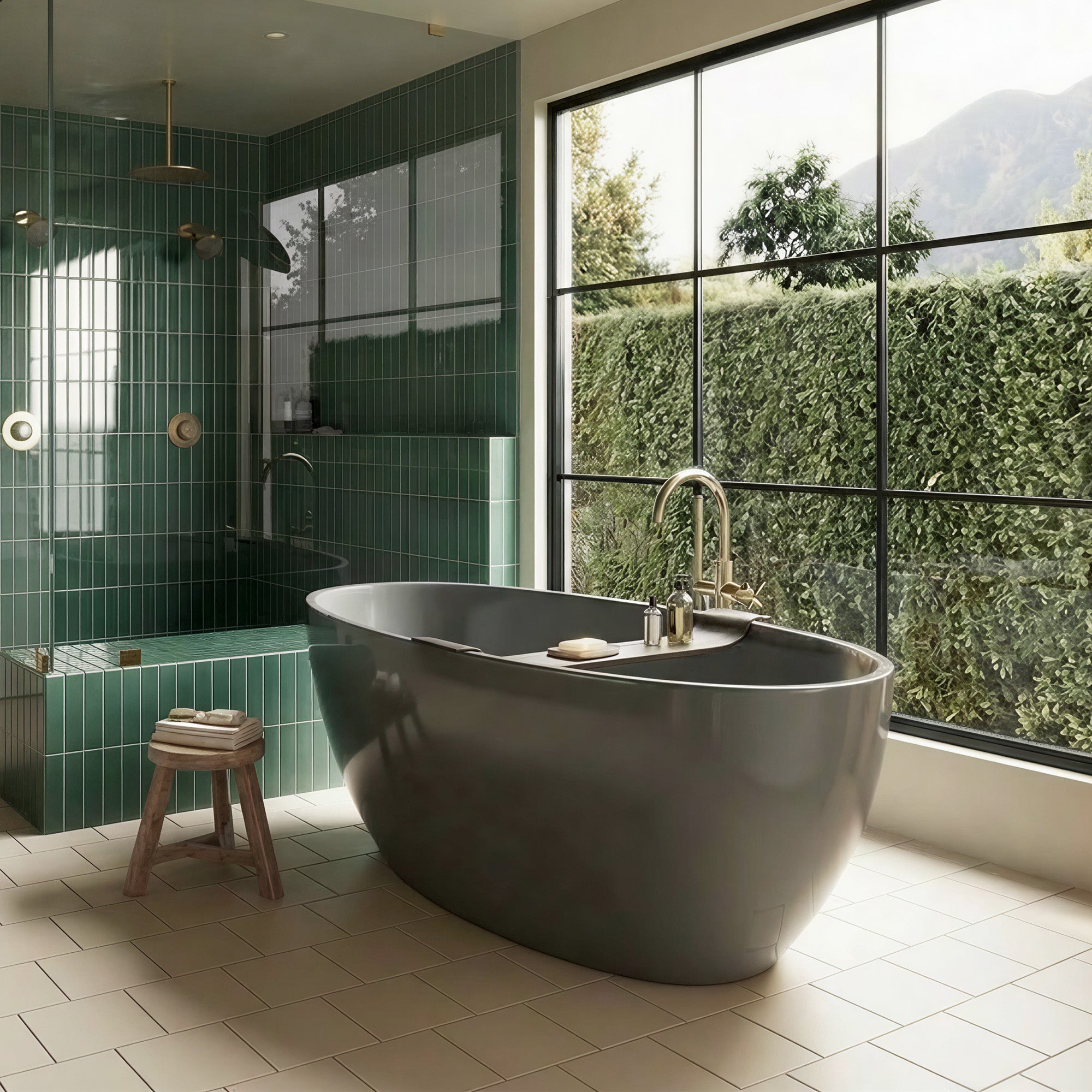 OBSIDIAN Acrylic Freestanding Bathtub 59" For Home Spa Experience