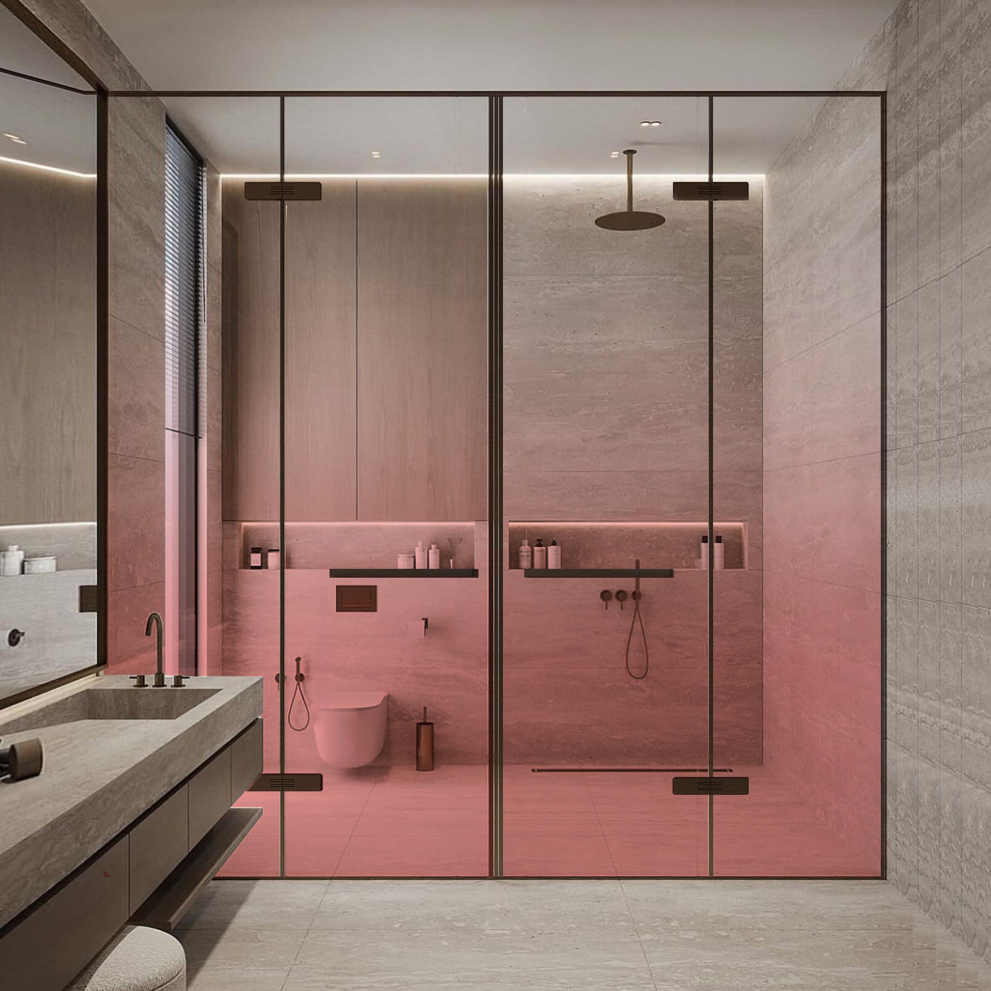 VISTARA Customize T-Line Shower Door with Gradient Glass