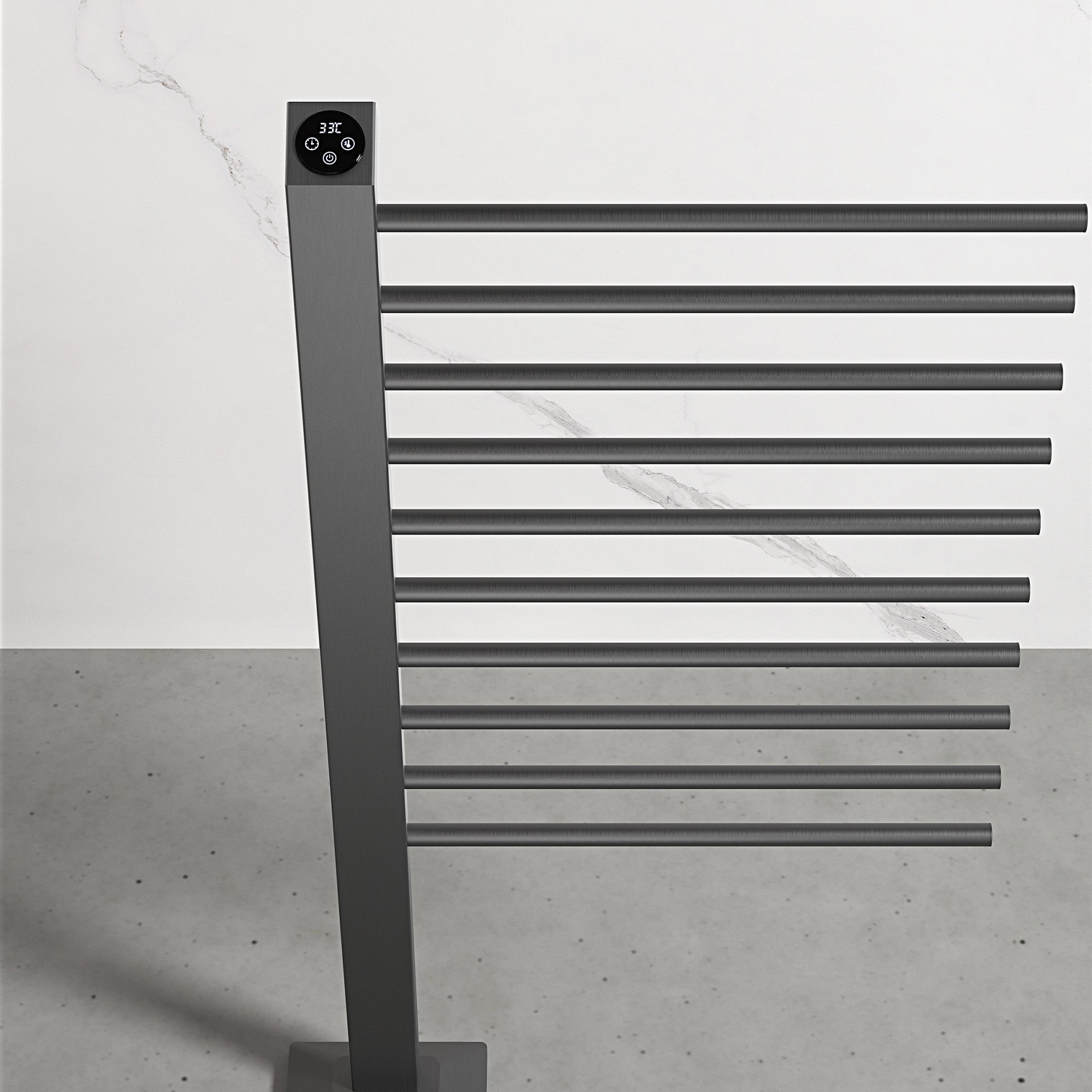 MONAREL Vertical Heated Towel Rack with Smart Temperature and Timer Control