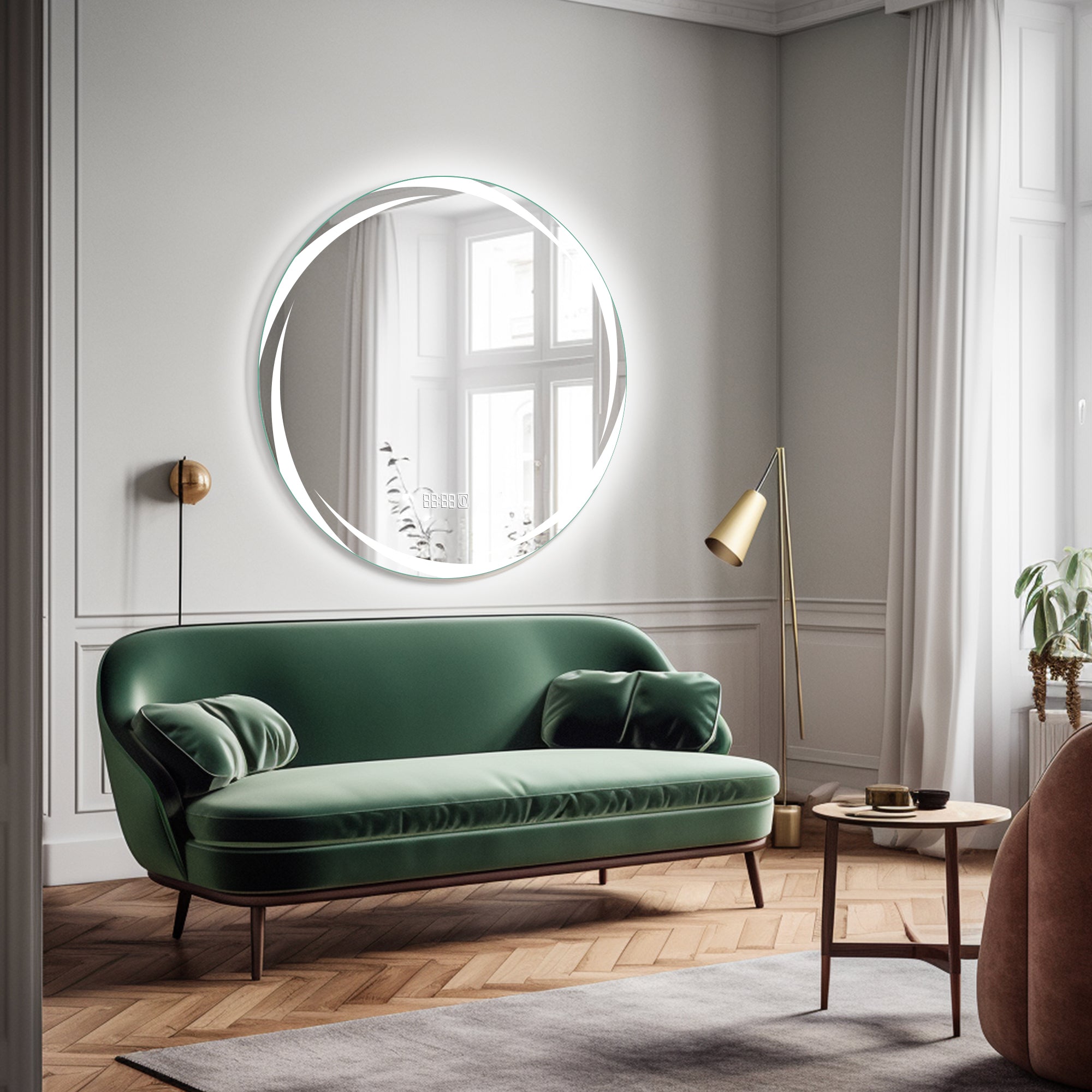 ORION Round Custom LED Mirror with Edge Frosted