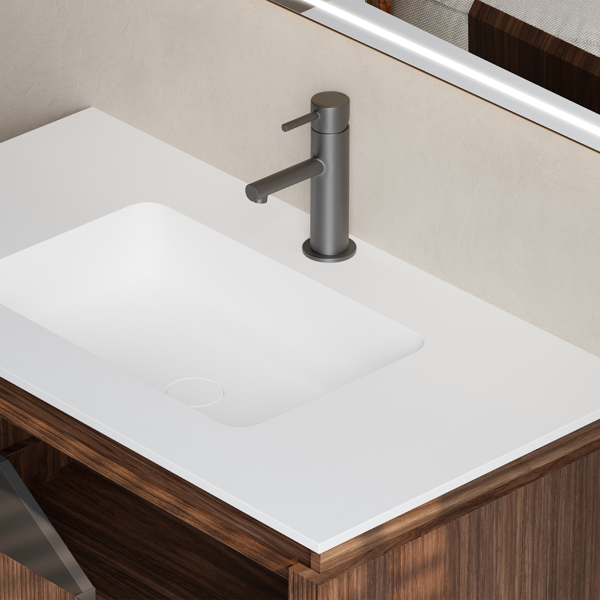 ARDEN Custom Bathroom Vanity Solid Wood with Veneer Acrylic Sink