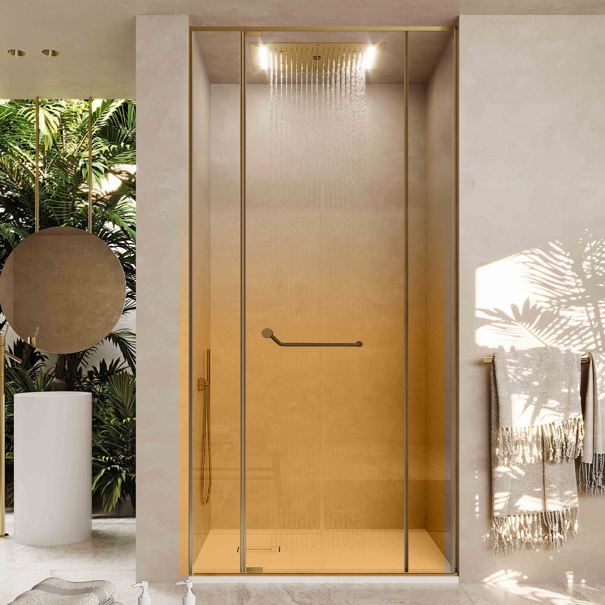 ORVION Customize Inline Shower Door with Gradient Glass