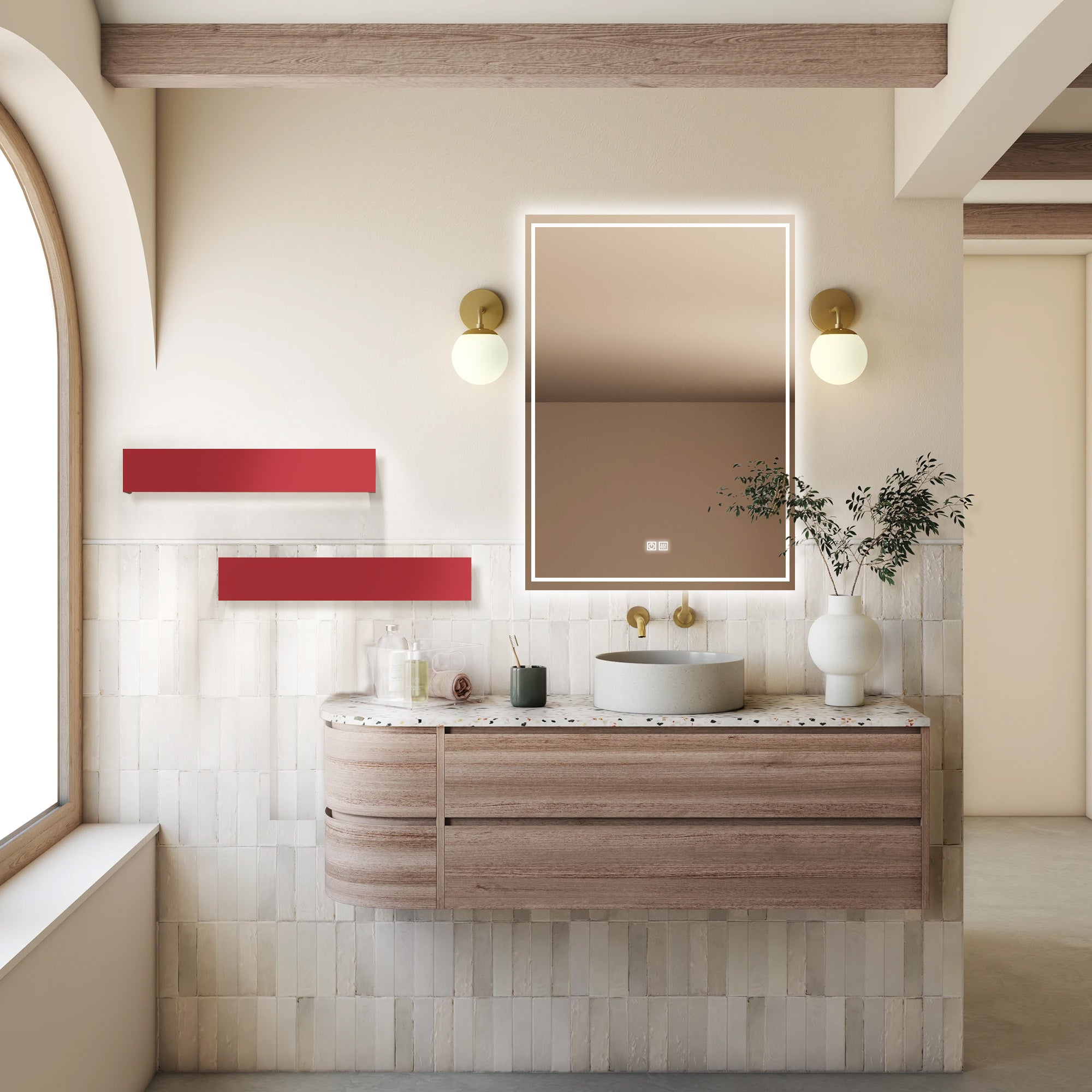 SCARLETTO Smart Heated Towel Rack with Digital Display and Temperature Control