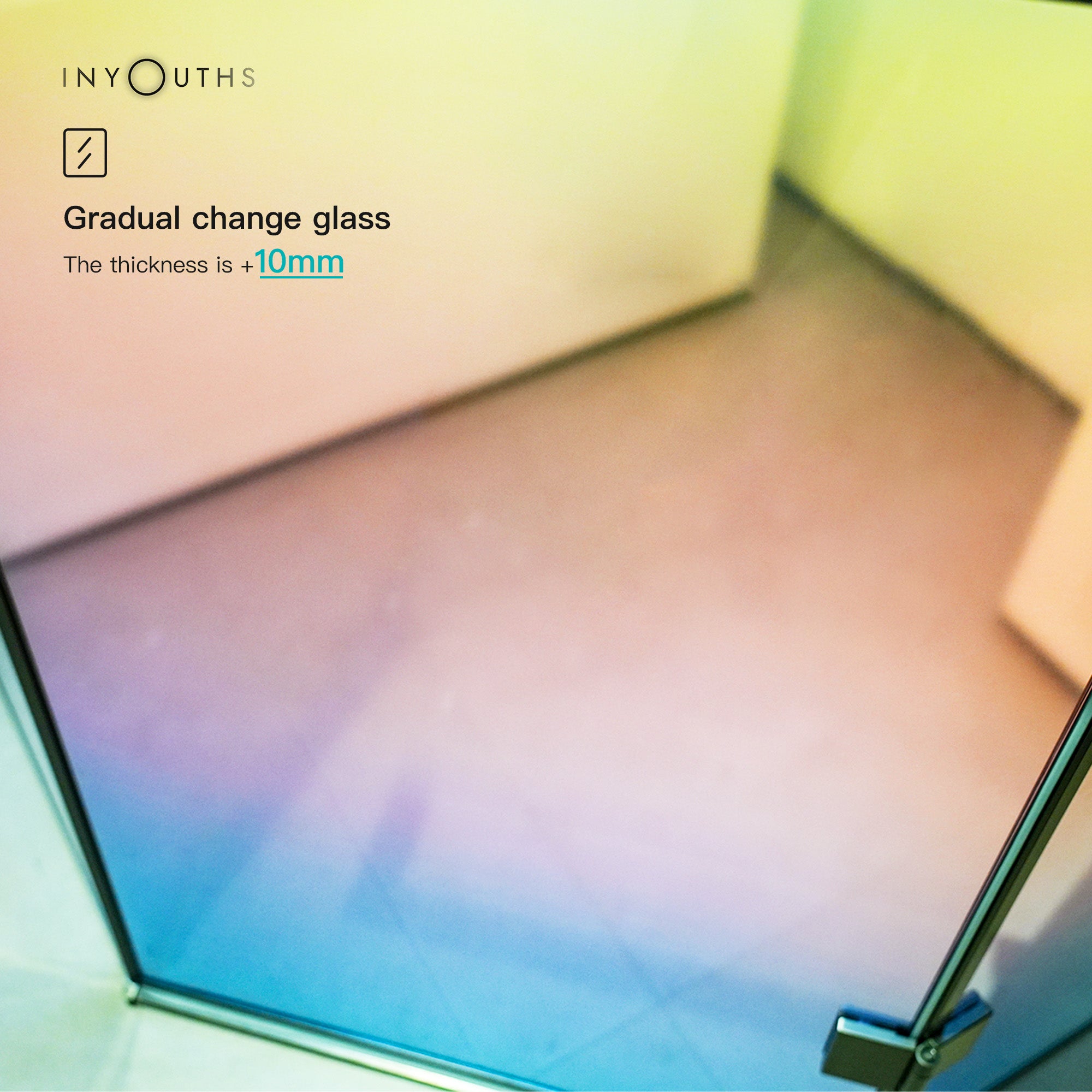 LUSTRA Customize Corner Shower Door with Gradient Glass