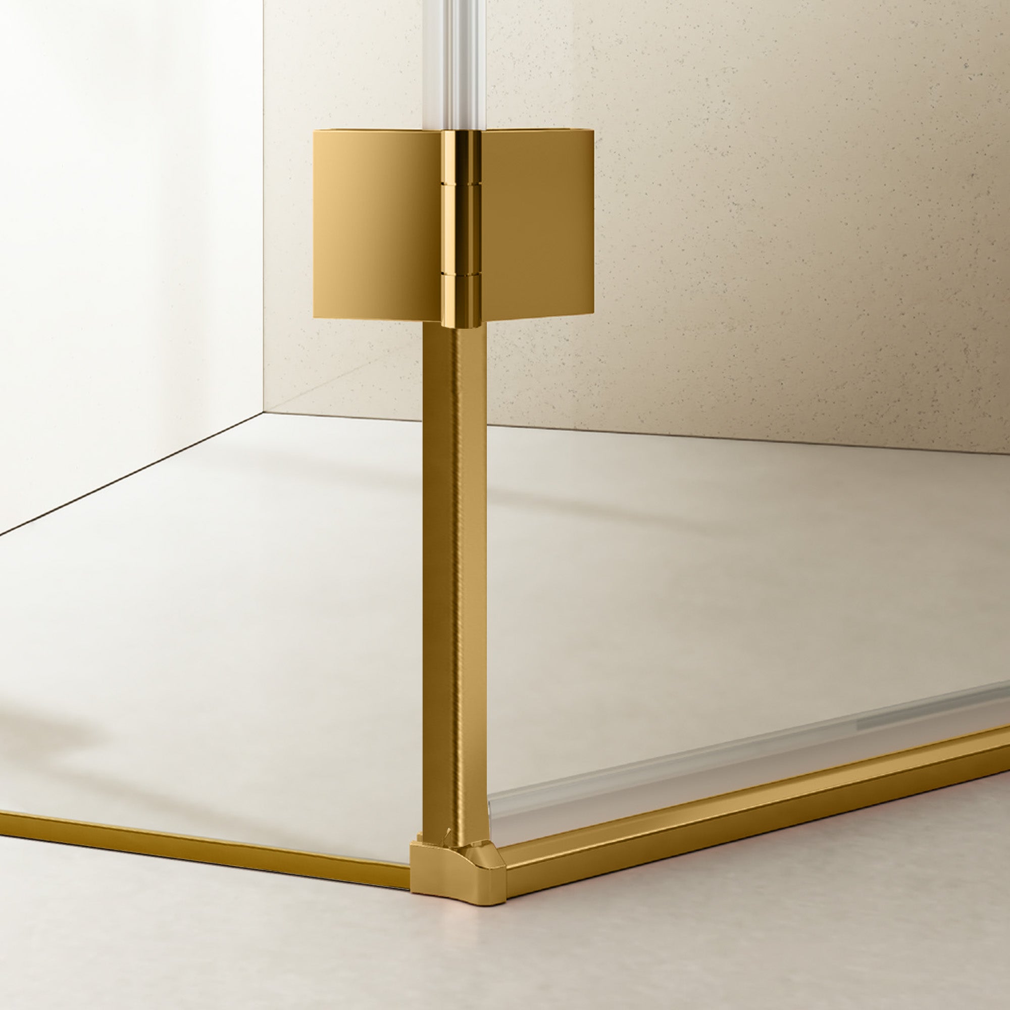 LUSTRA Customize Corner Shower Door with Gradient Glass