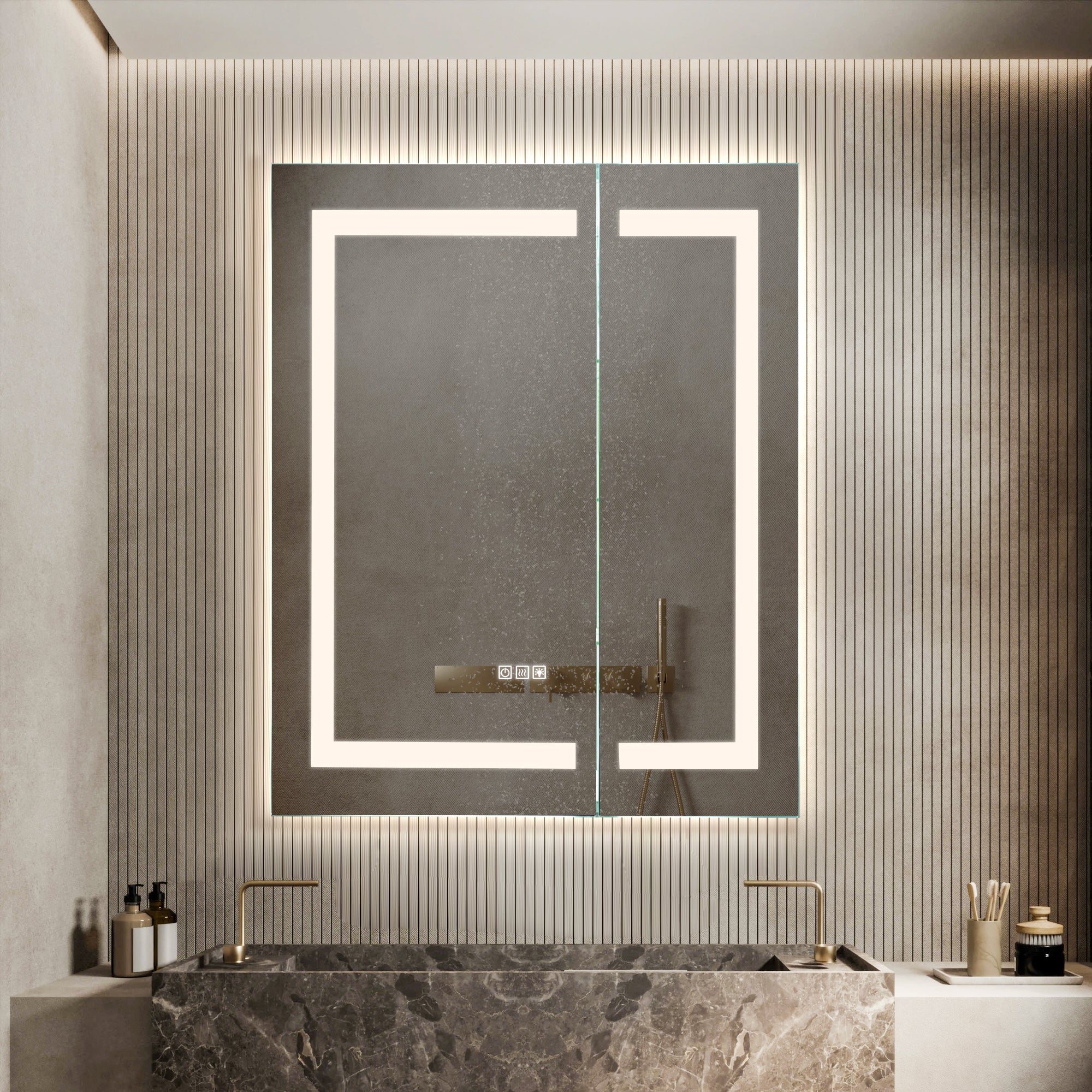 ELARA Custom LED Mirror Medicine Cabinet with Recessed Design