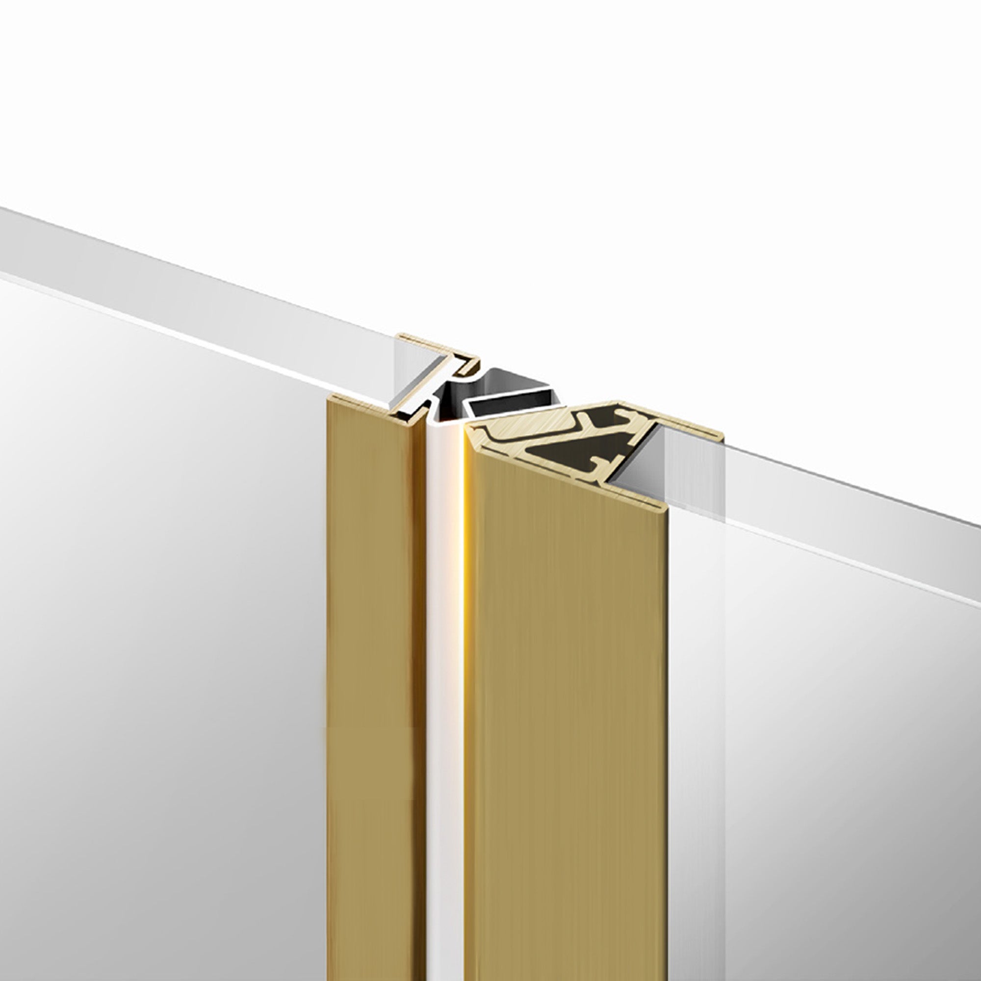 LUSTRA Customize Corner Shower Door with Gradient Glass