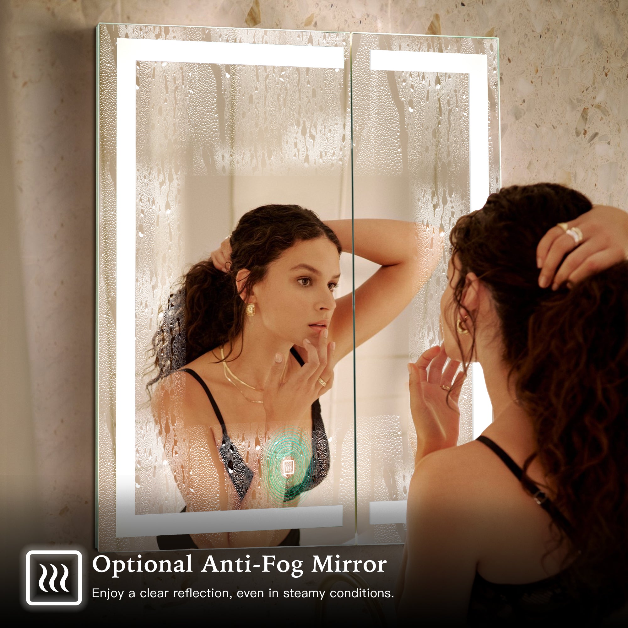 ELARA Custom LED Mirror Medicine Cabinet with Recessed Design