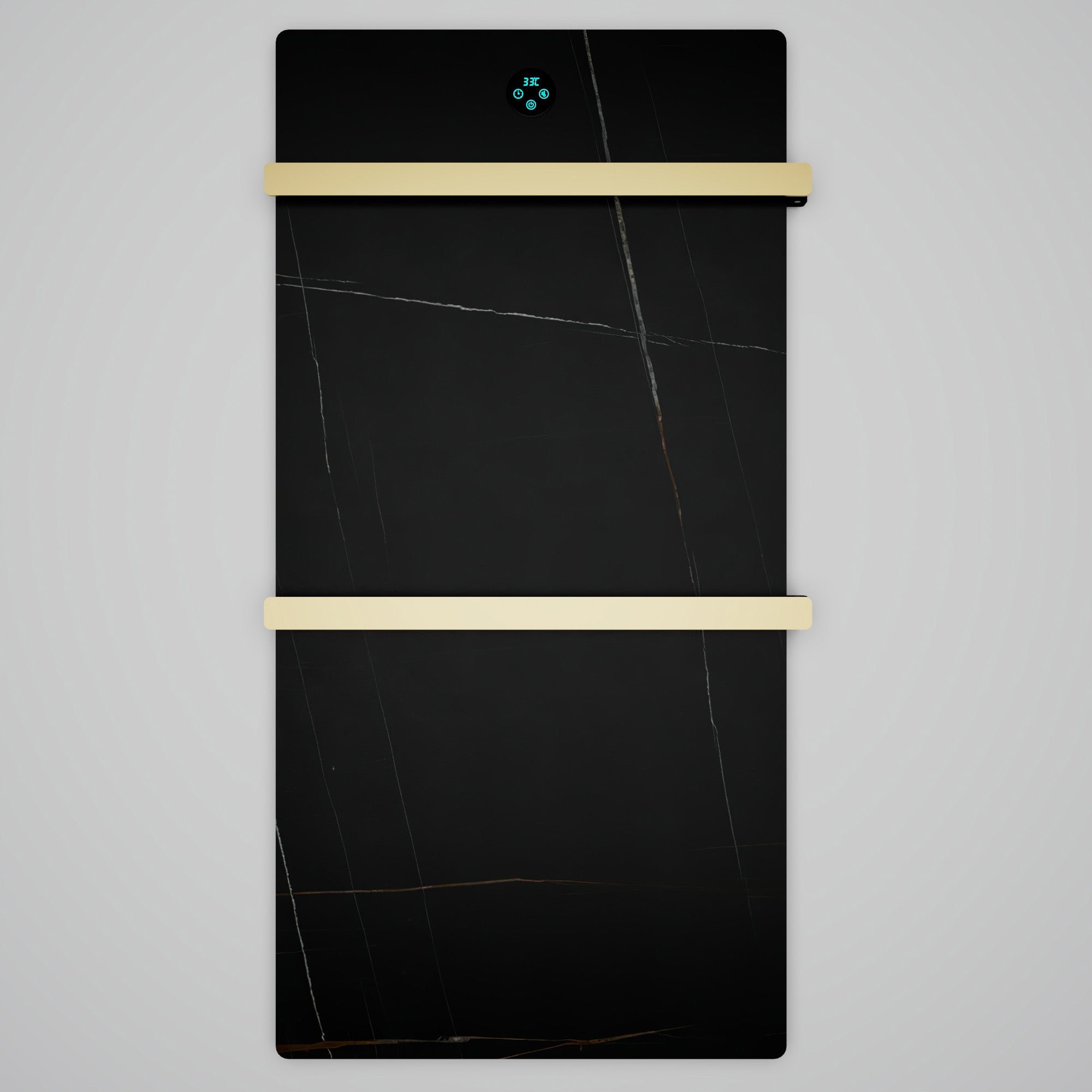 HALOA Heated Towel Rack with Shelf Sintered Stone and Stainless Steel