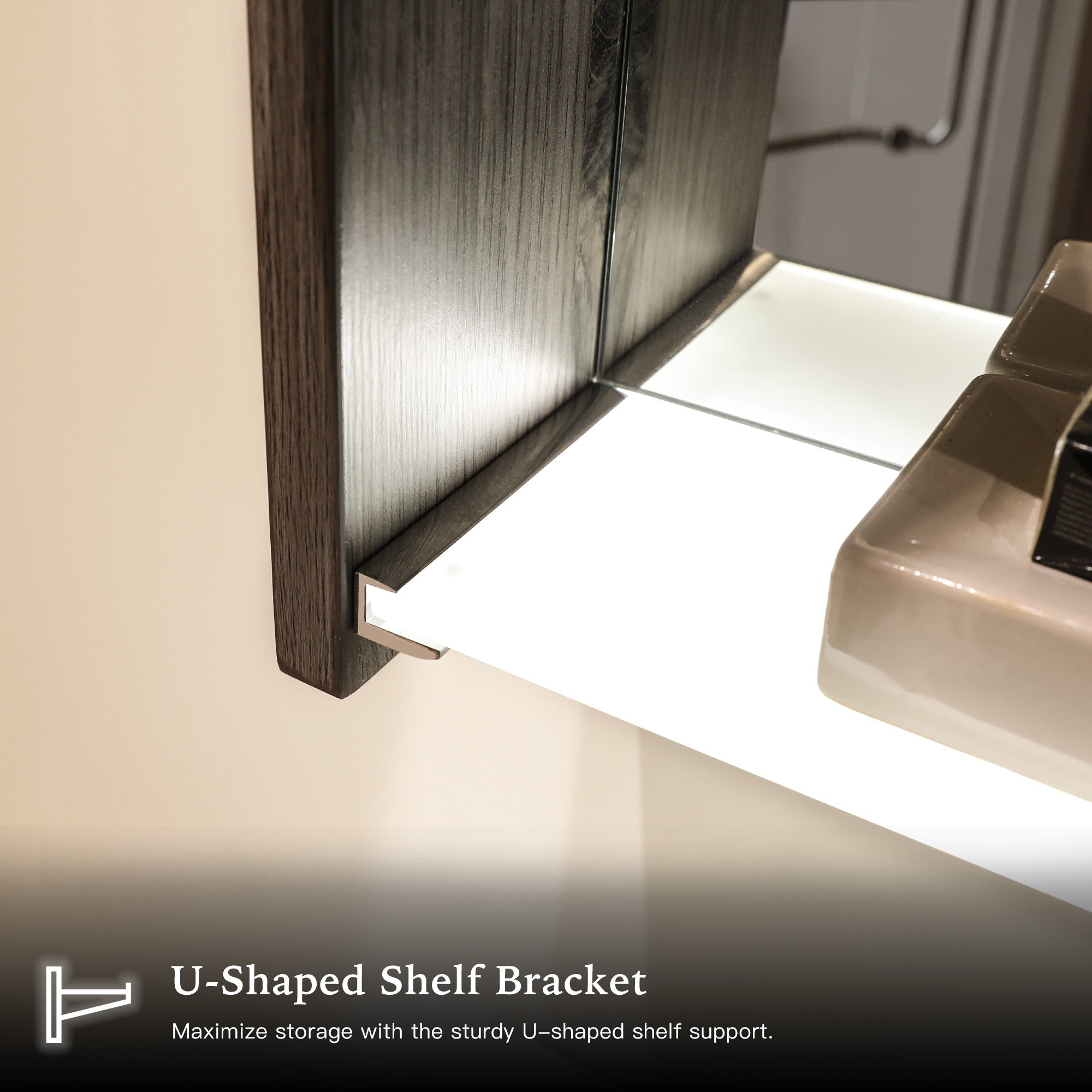 BRAVIA Custom Wooden LED Mirror Medicine Cabinet with Wide Light Design