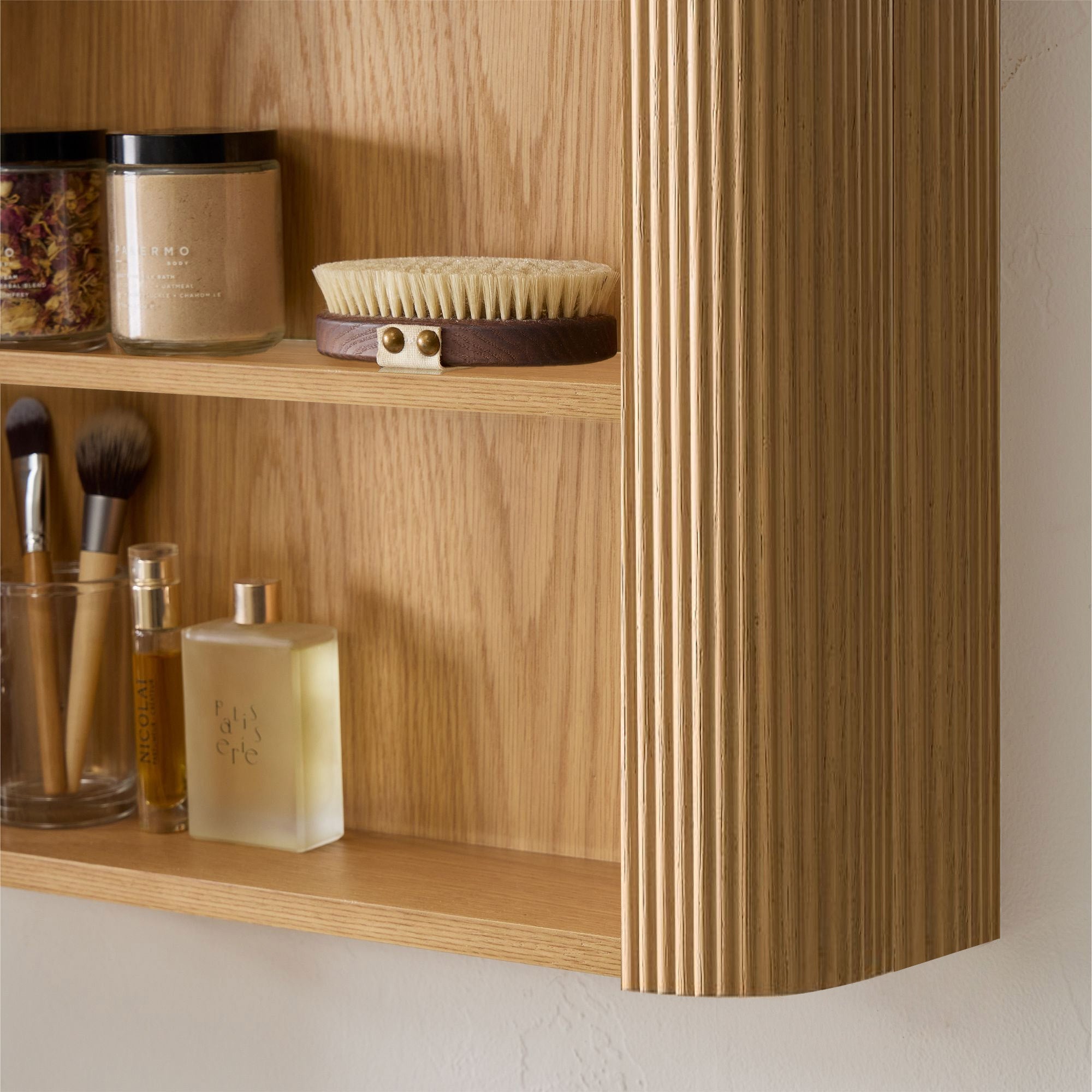 NORELLE Custom Wooden LED Mirror Medicine Cabinet with Arch Design