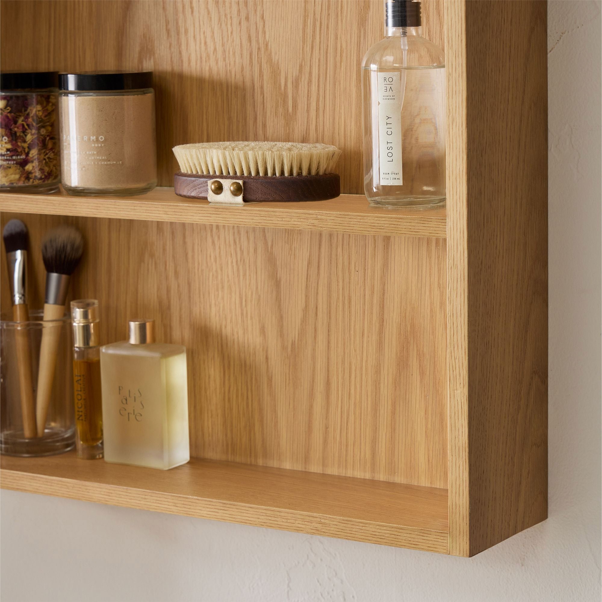 ORLIX Custom Wooden LED Mirror Medicine Cabinet with Oval Design