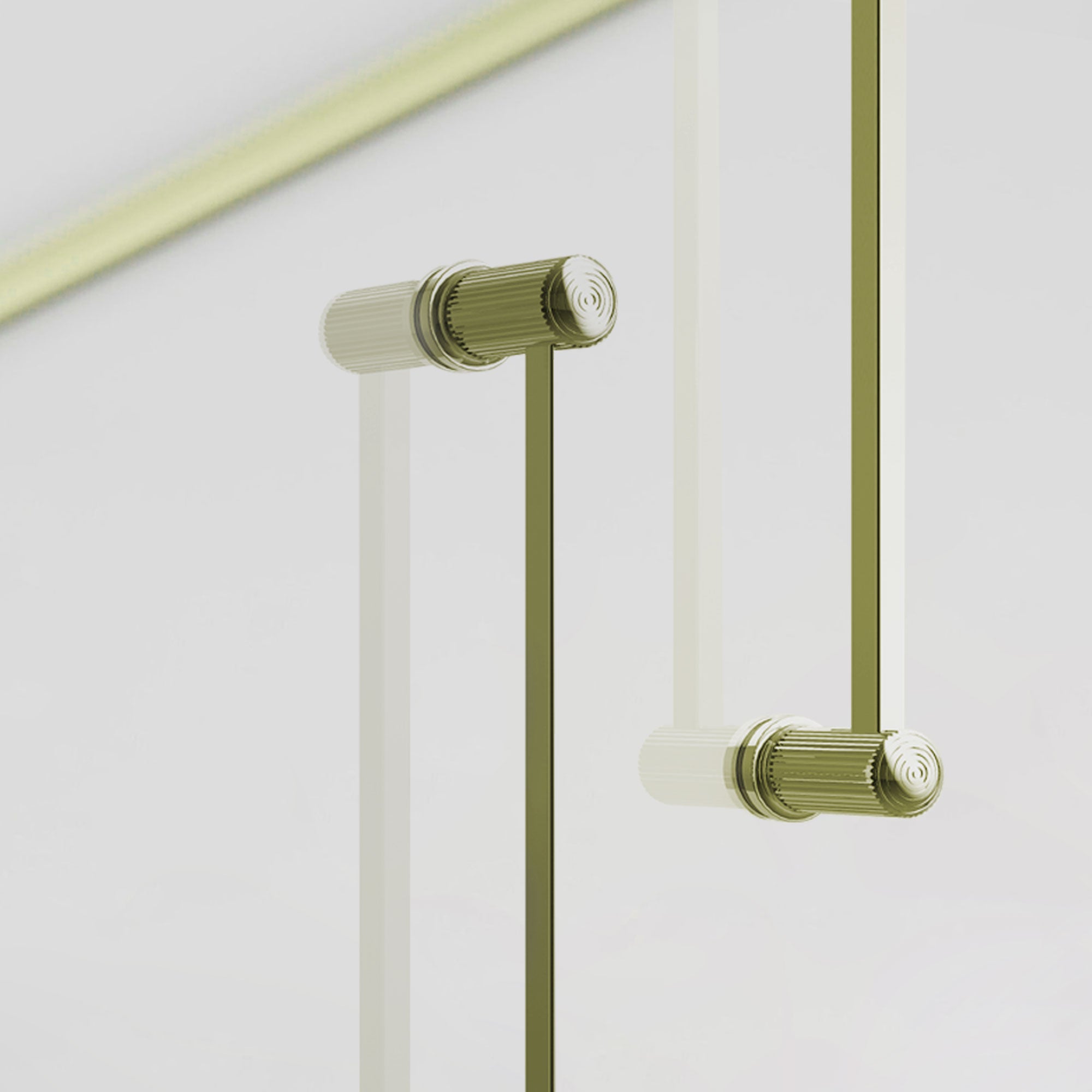 CAELUS Customize Inline Shower Door with Tempered Glass