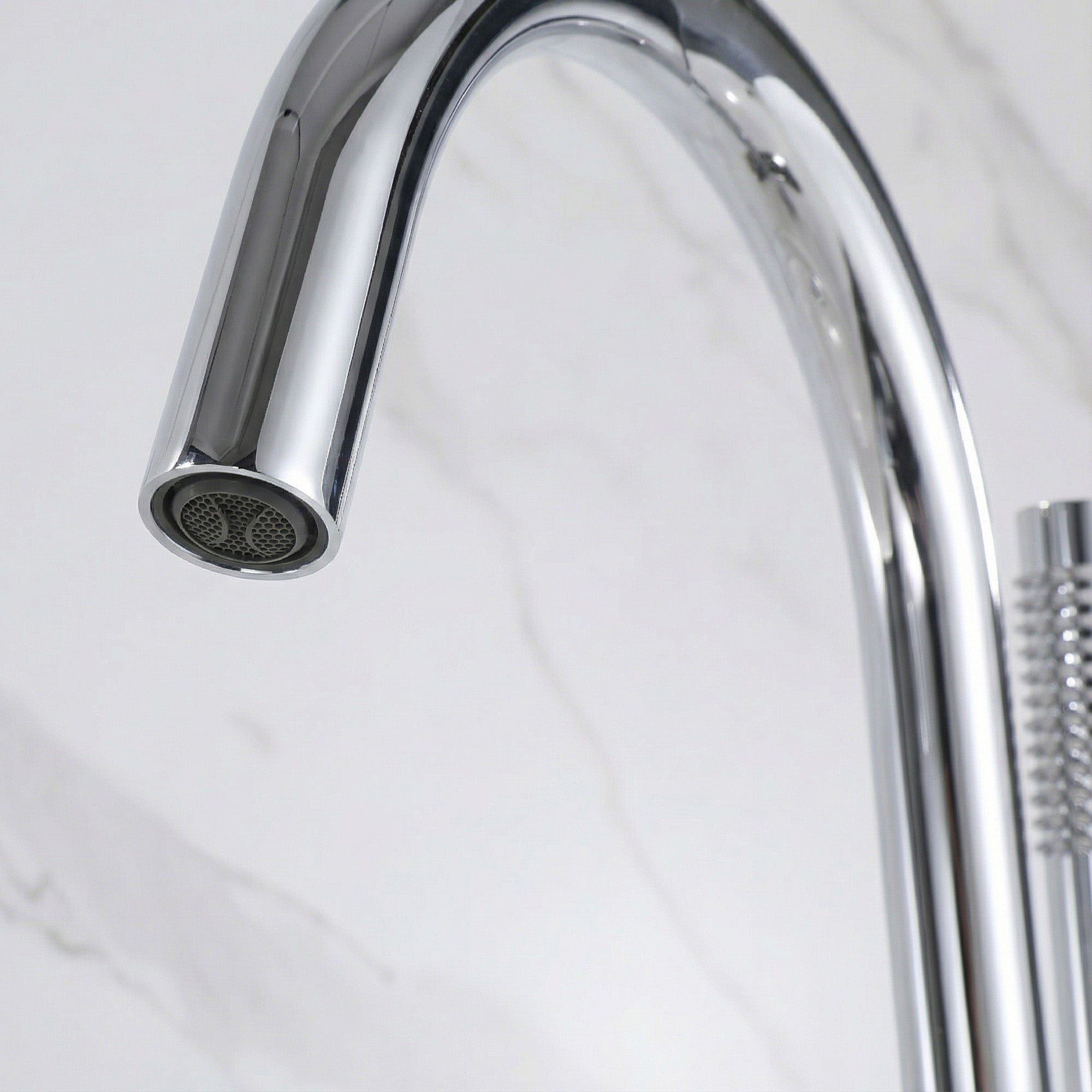 AURALIS Floor Mounted Tub Filler Crafted from Brass Freestanding Bathtub Faucet