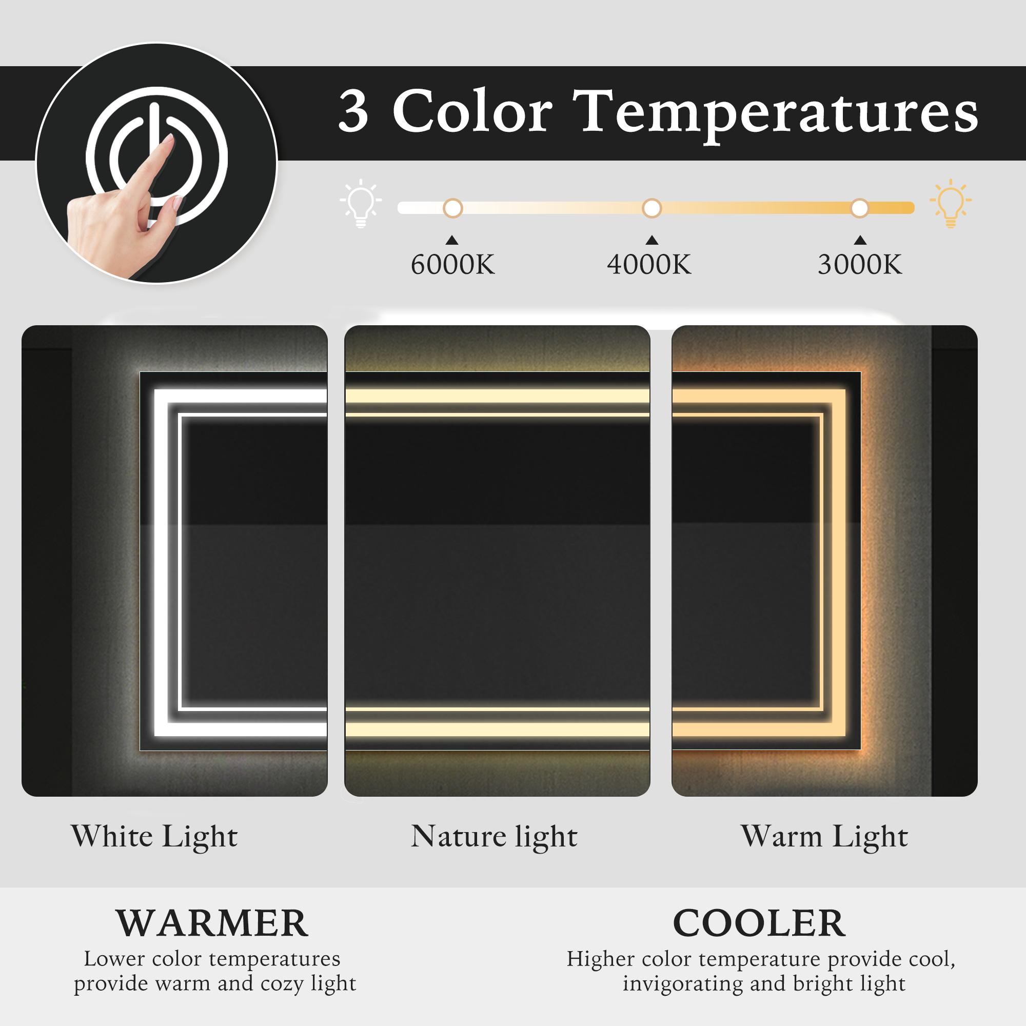 BETELGEUSE Customize LED Mirror with Backlight