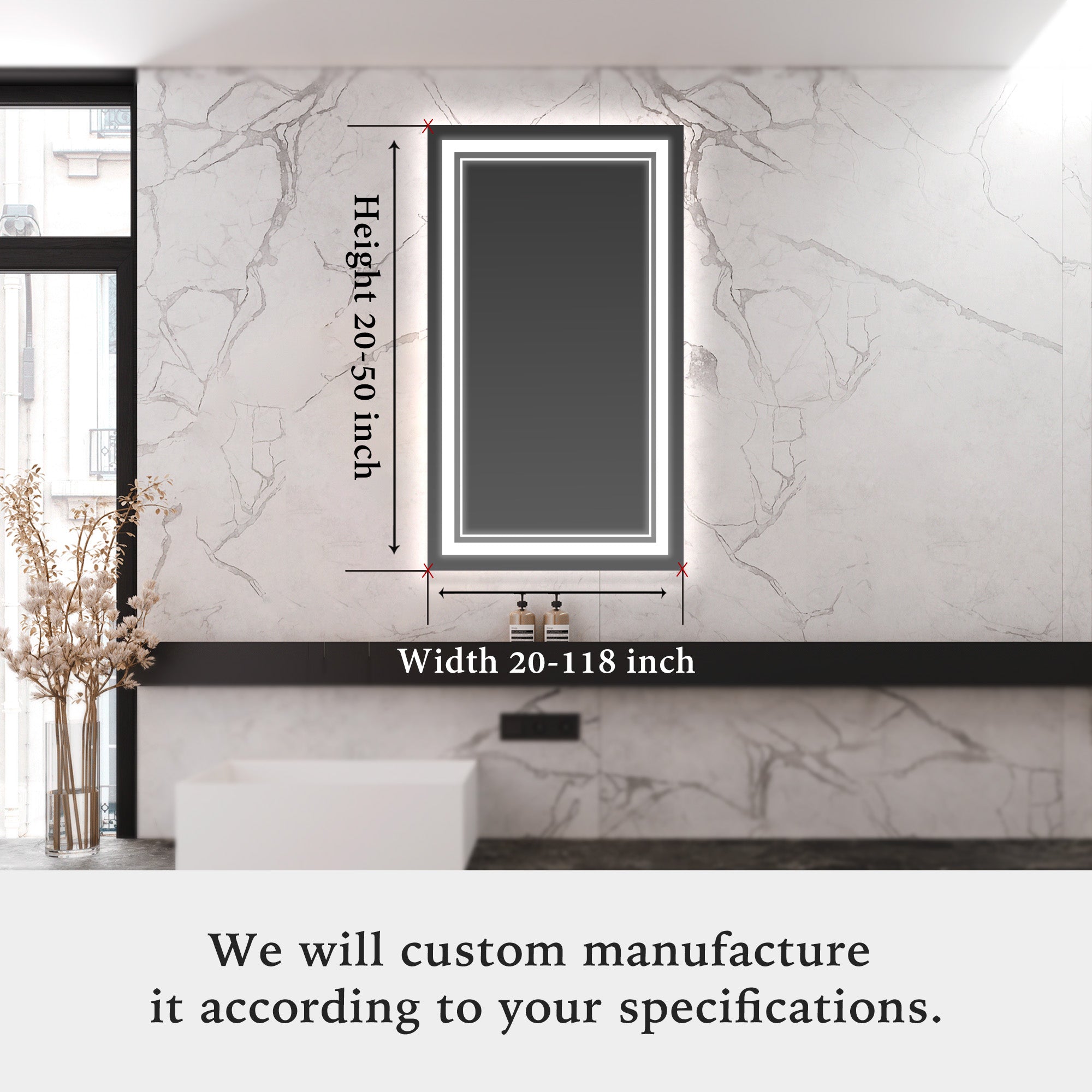 BETELGEUSE Customize LED Mirror with Backlight