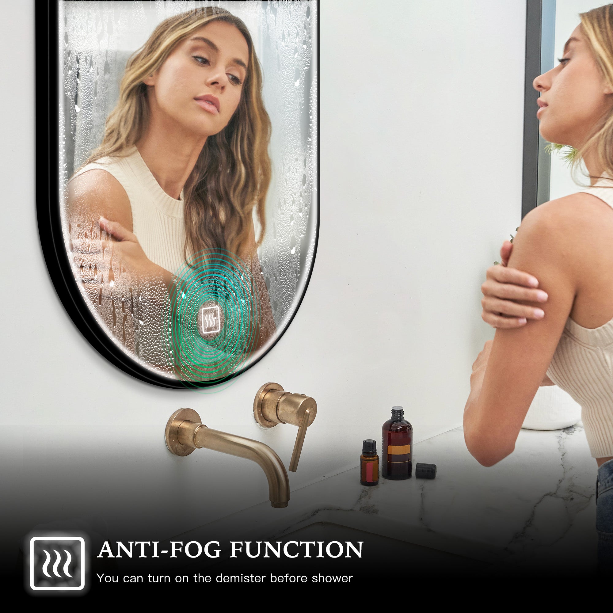 CALYPSO Oval Custom LED Mirror with Frame