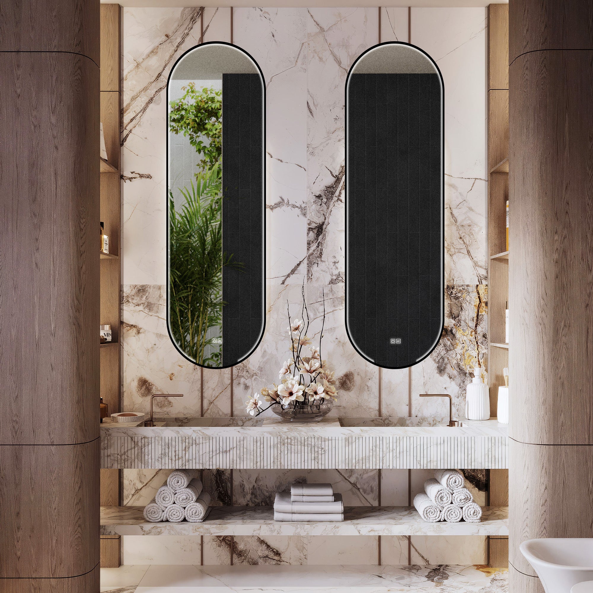 CALYPSO Oval Custom LED Mirror with Frame