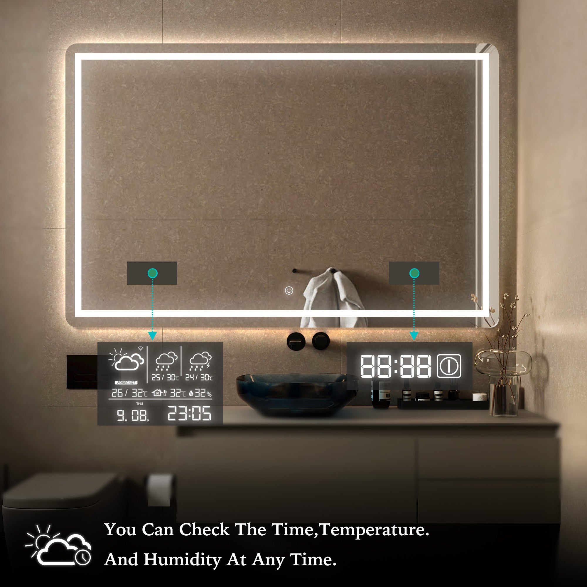 CANOPUS Customize LED Mirror with Backlight