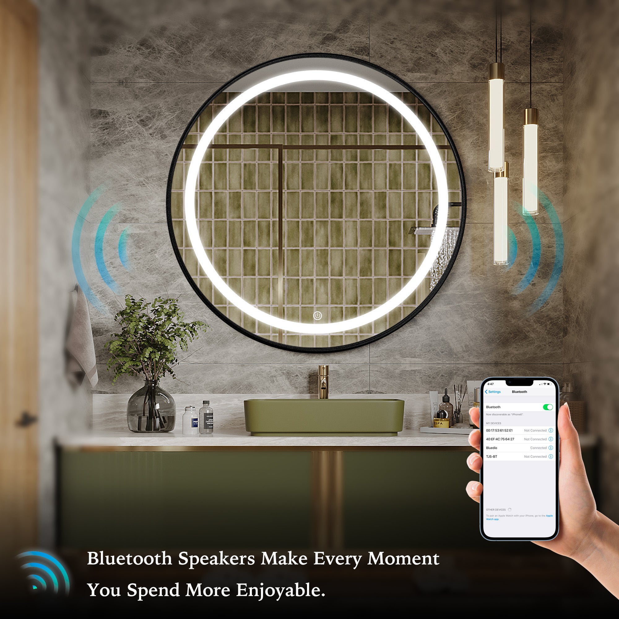 CAPELLA Round Custom LED Mirror with Frame