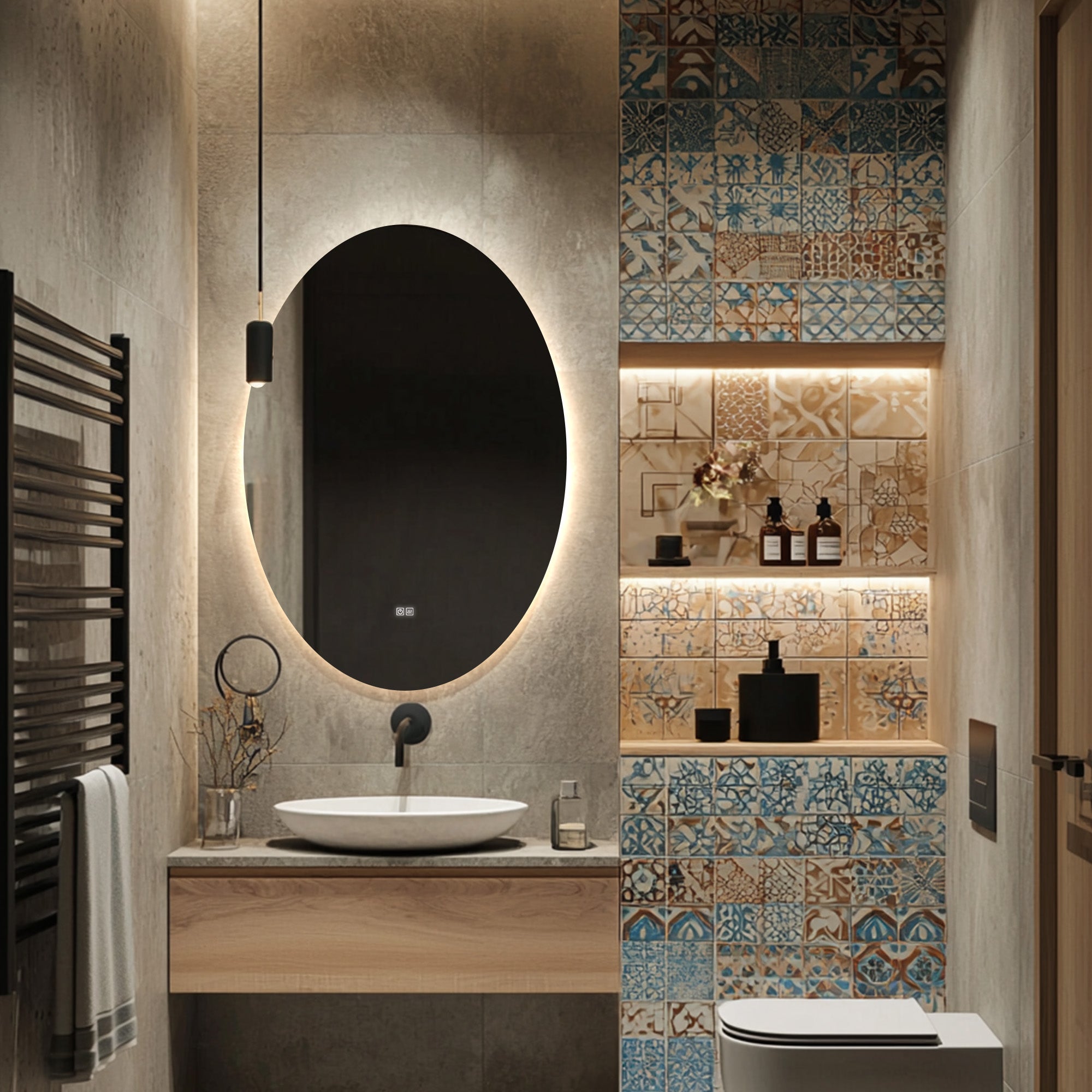 CERES Oval Custom LED Mirror with Backlight