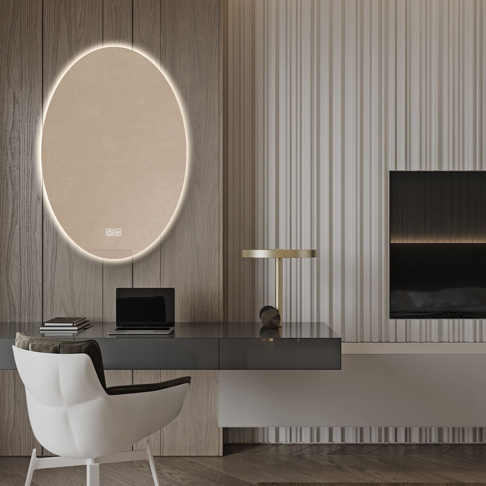 Ceres LED Mirror for bedroom 6000k backlight