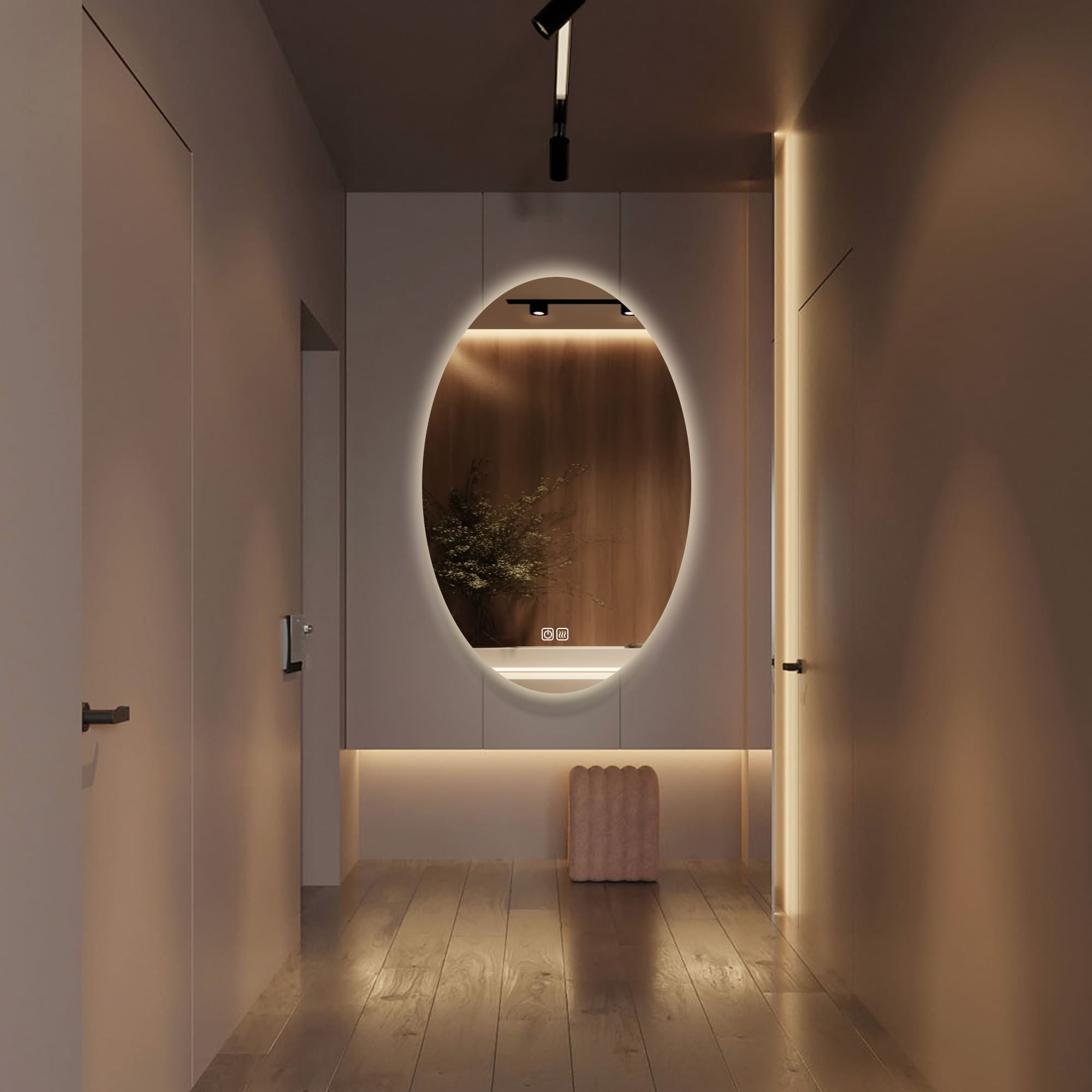 Ceres LED Mirror for hallway 3000k backlight