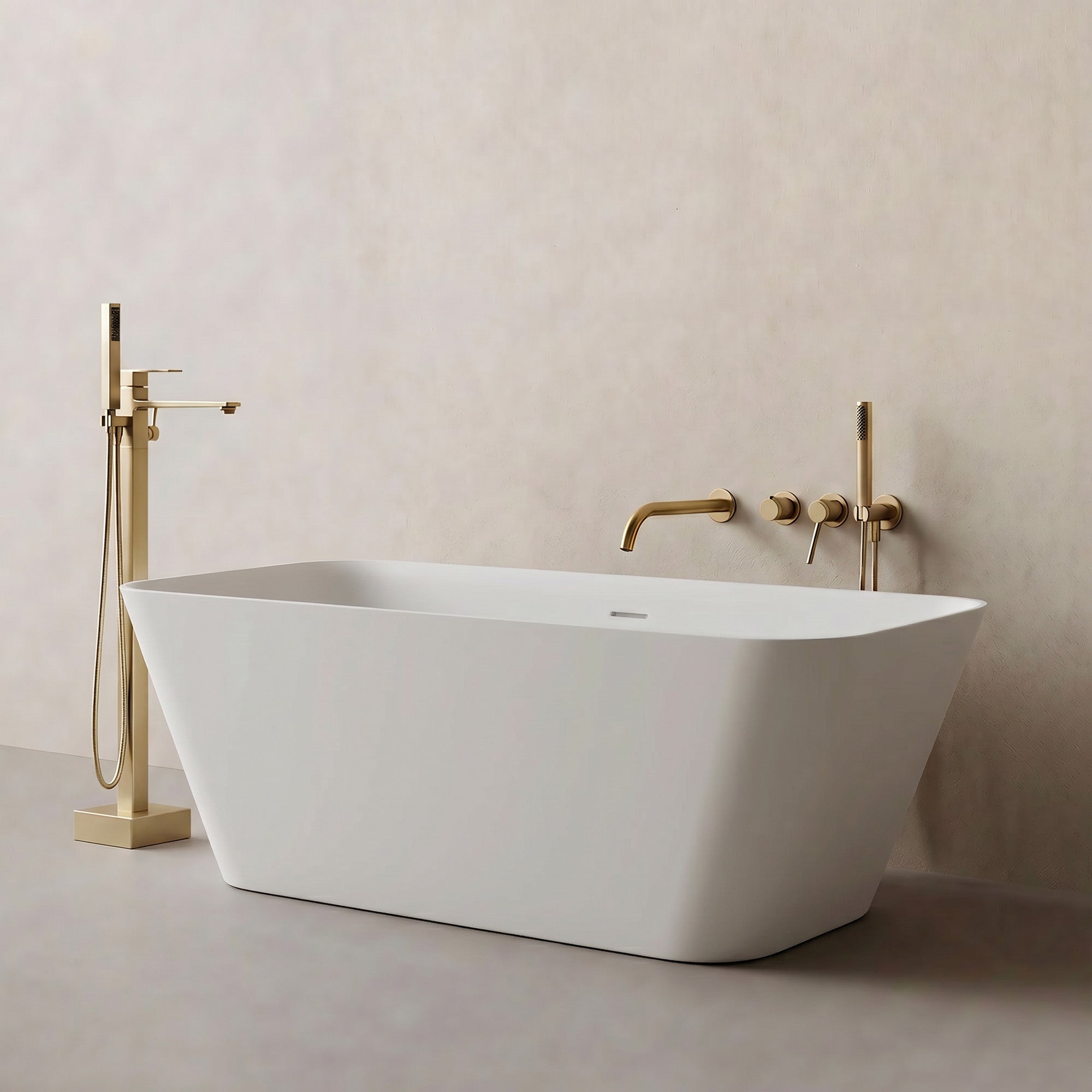ELVORA Rectangular Freestanding Soaking Bathtub 67" For Contemporary Spaces