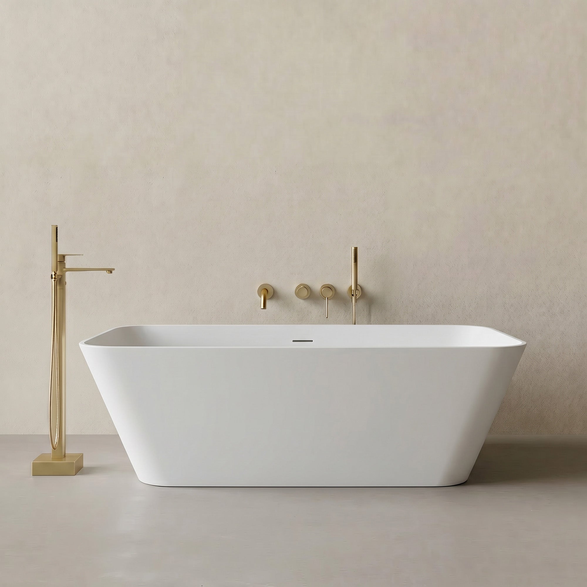 ELVORA Rectangular Freestanding Soaking Bathtub 67" For Contemporary Spaces