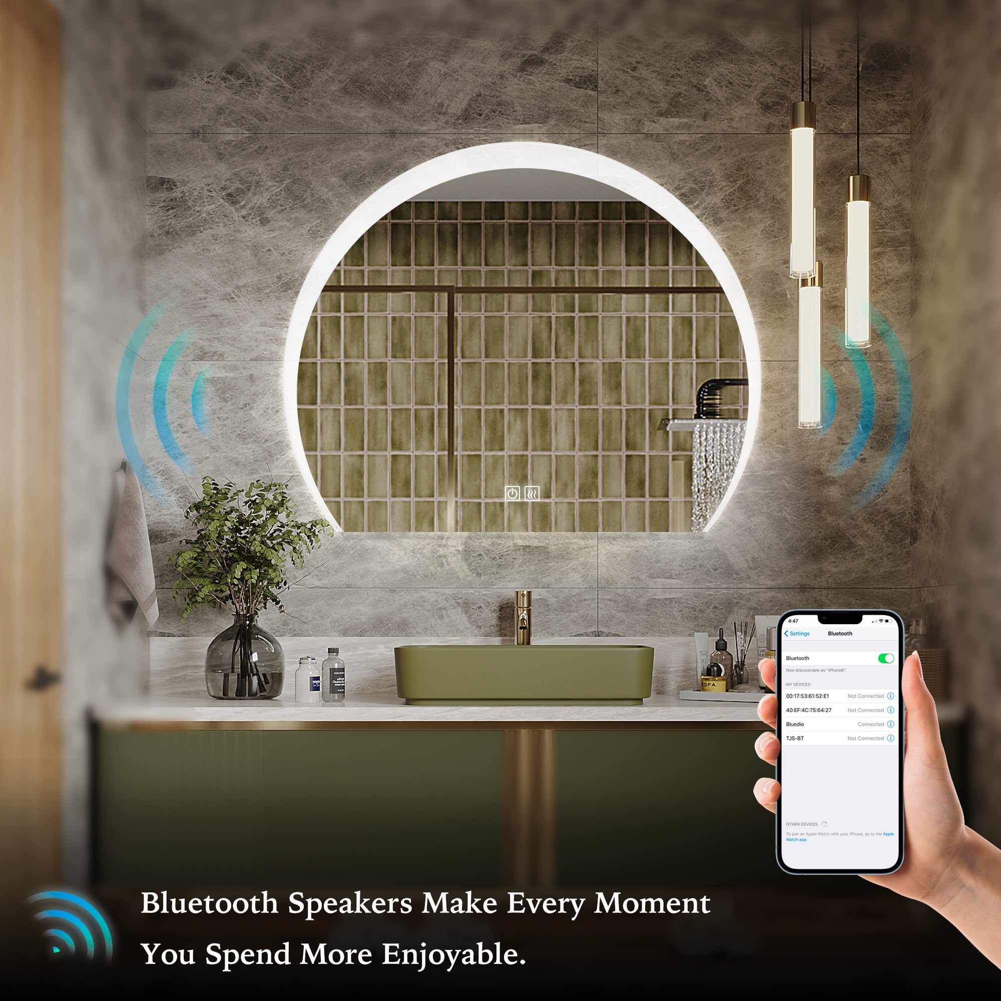 FIDES Irregular Custom LED Mirror with Acrylic Frame