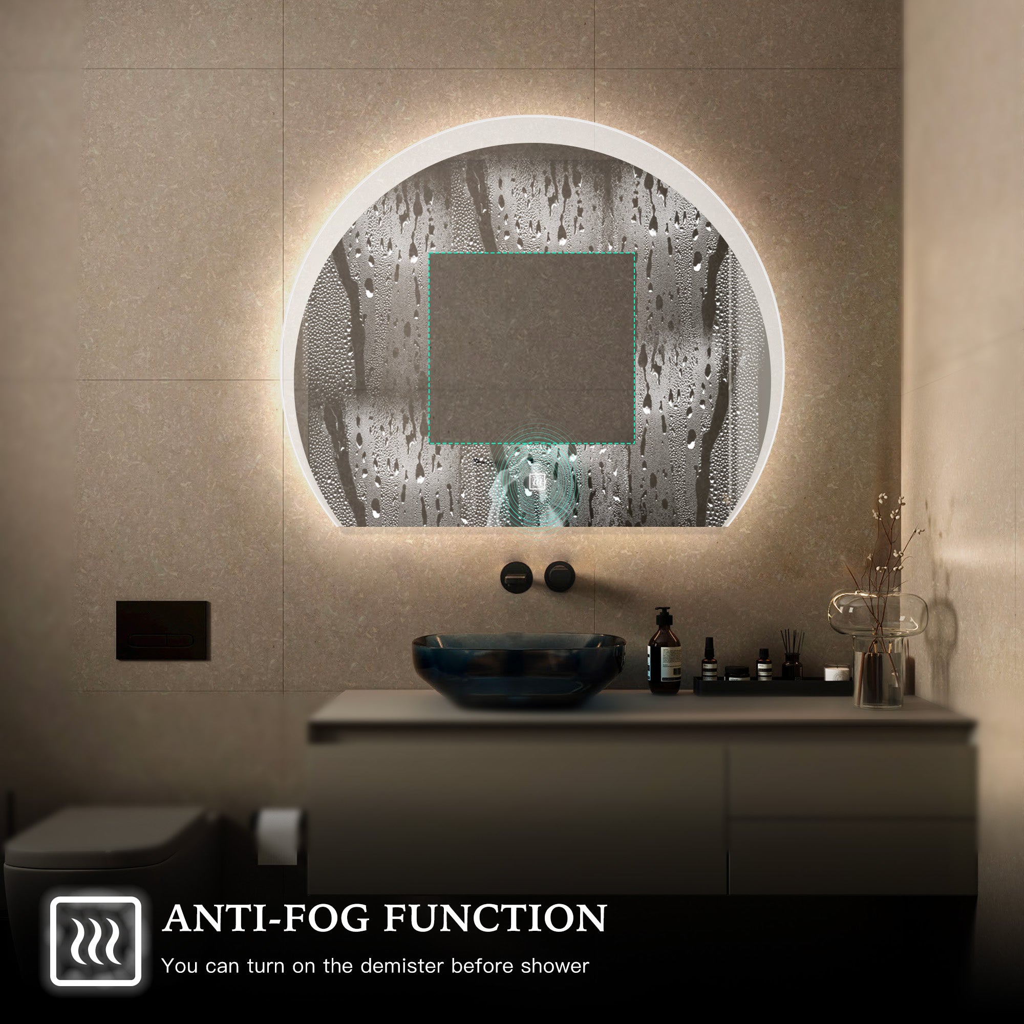 FIDES Irregular Custom LED Mirror with Acrylic Frame