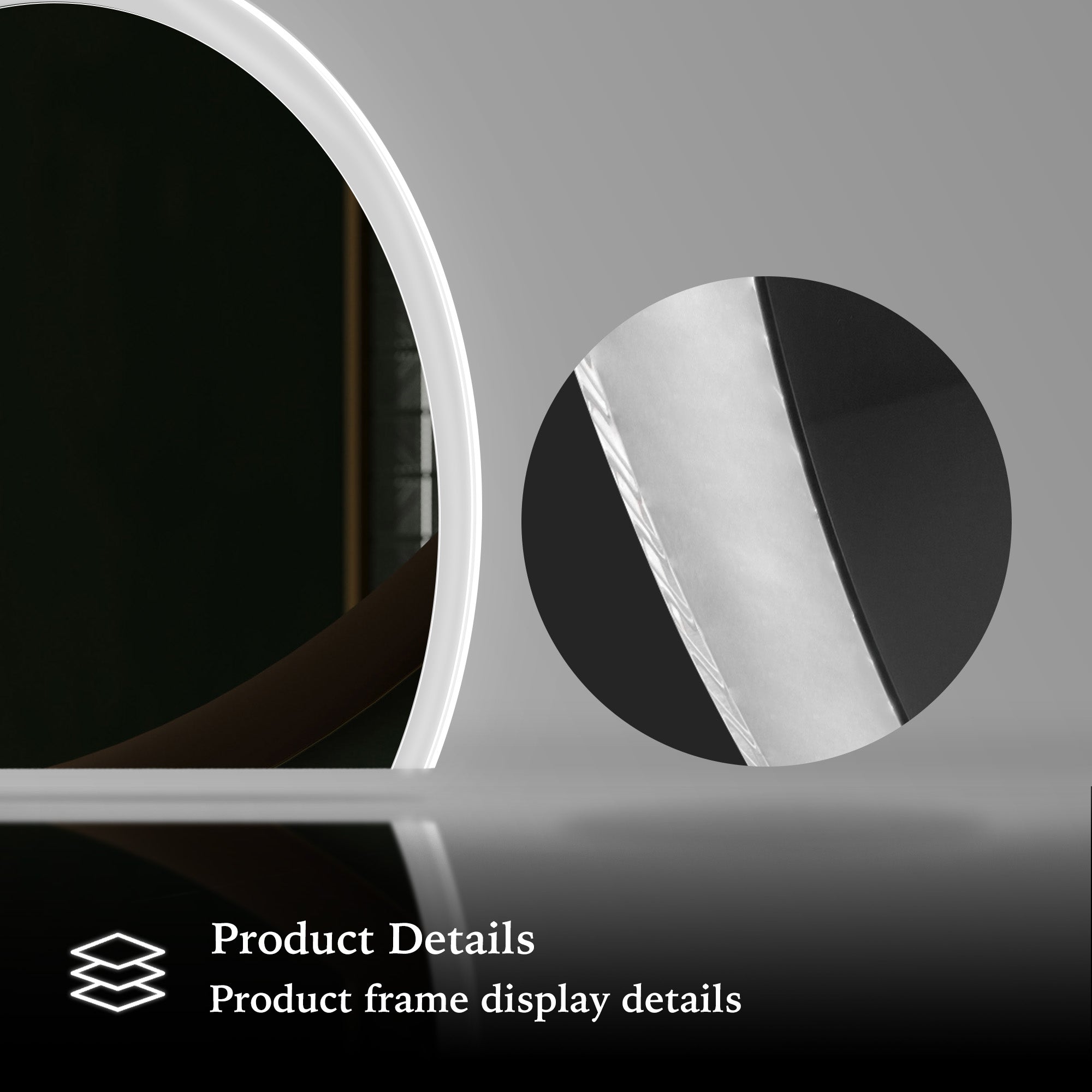 FIDES Irregular Custom LED Mirror with Acrylic Frame