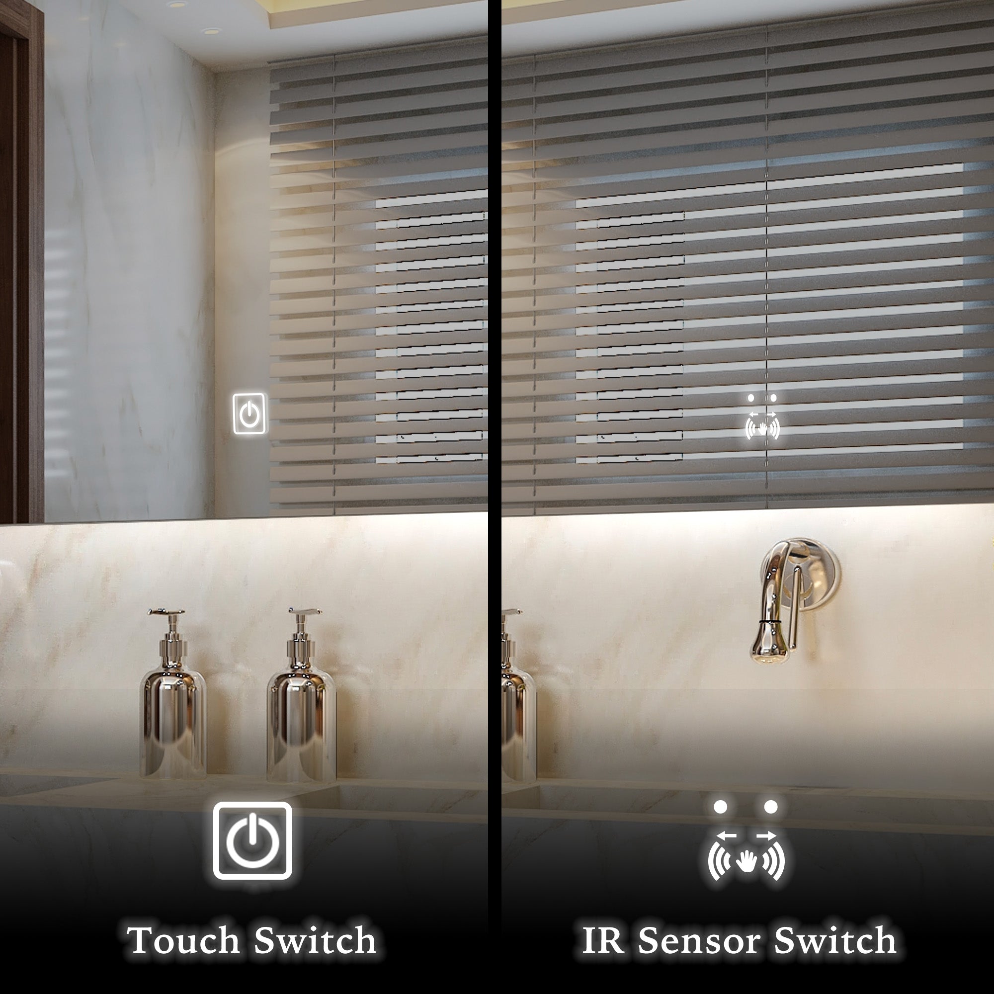 FIDES Irregular Custom LED Mirror with Acrylic Frame