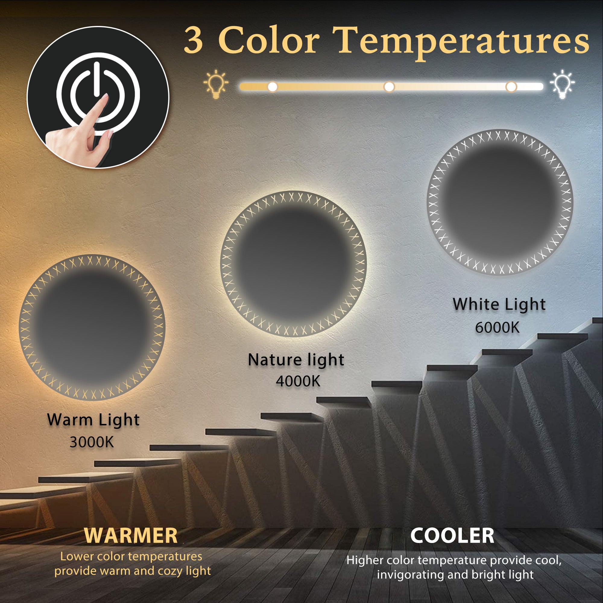 FLORA Irregular Custom LED Mirror with Edge Frosted