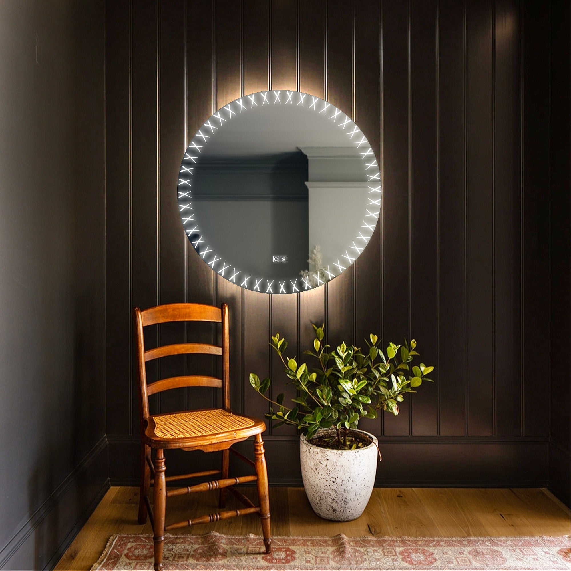 FLORA Irregular Custom LED Mirror with Edge Frosted