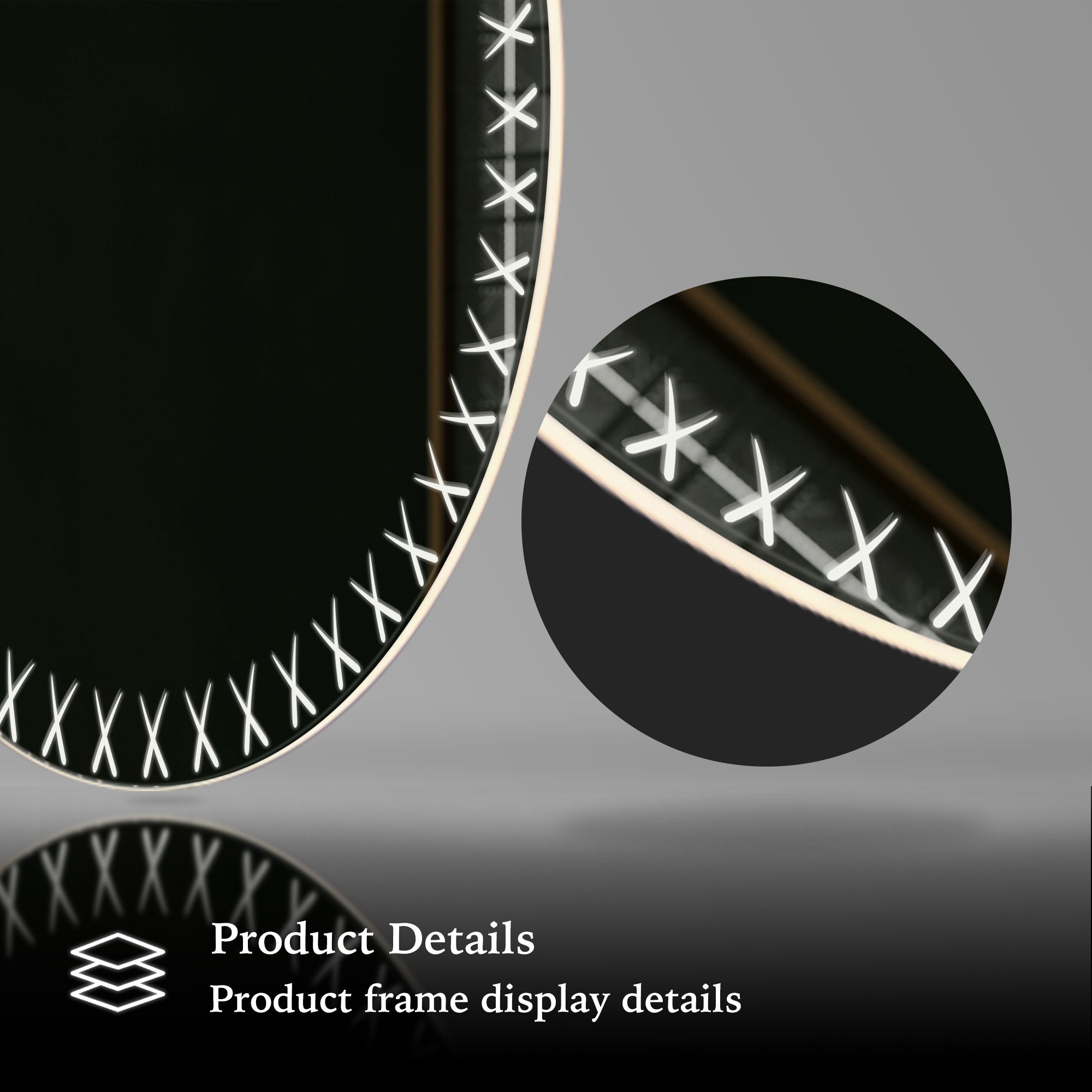 FLORA Irregular Custom LED Mirror with Edge Frosted