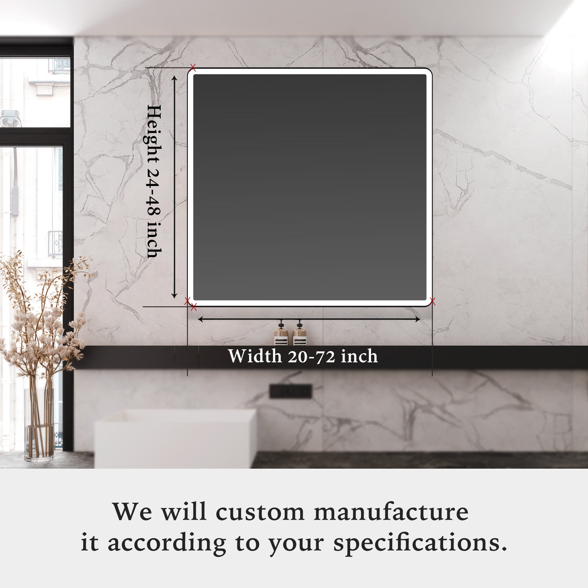 HELENE Customize LED Mirror with Frame
