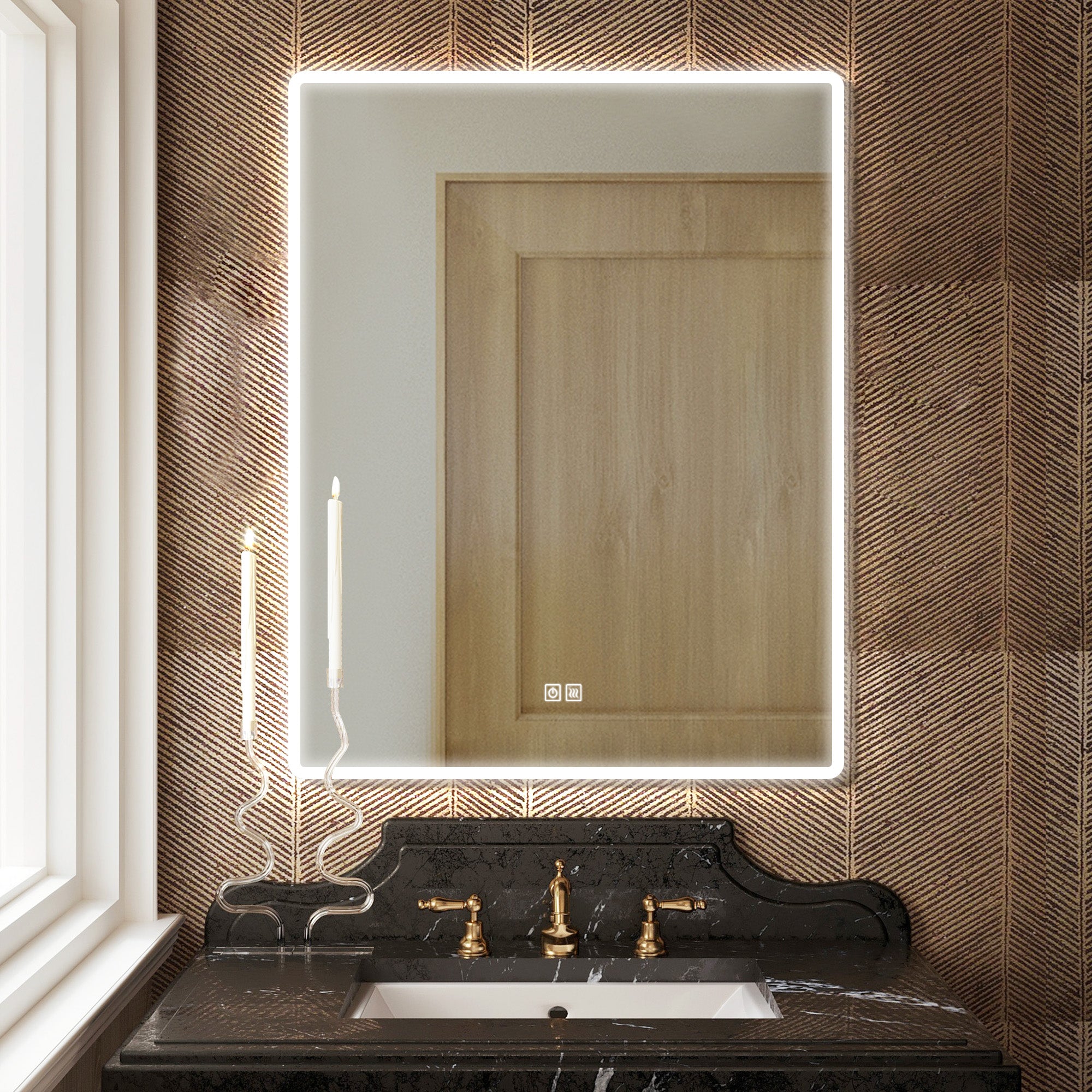 HIMALIA Customize LED Mirror with Edge Frosted