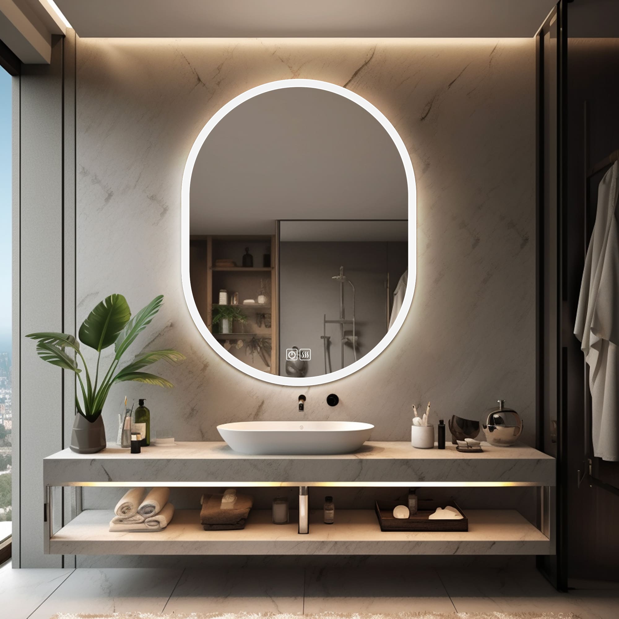Haumea LED Mirror for bathroom