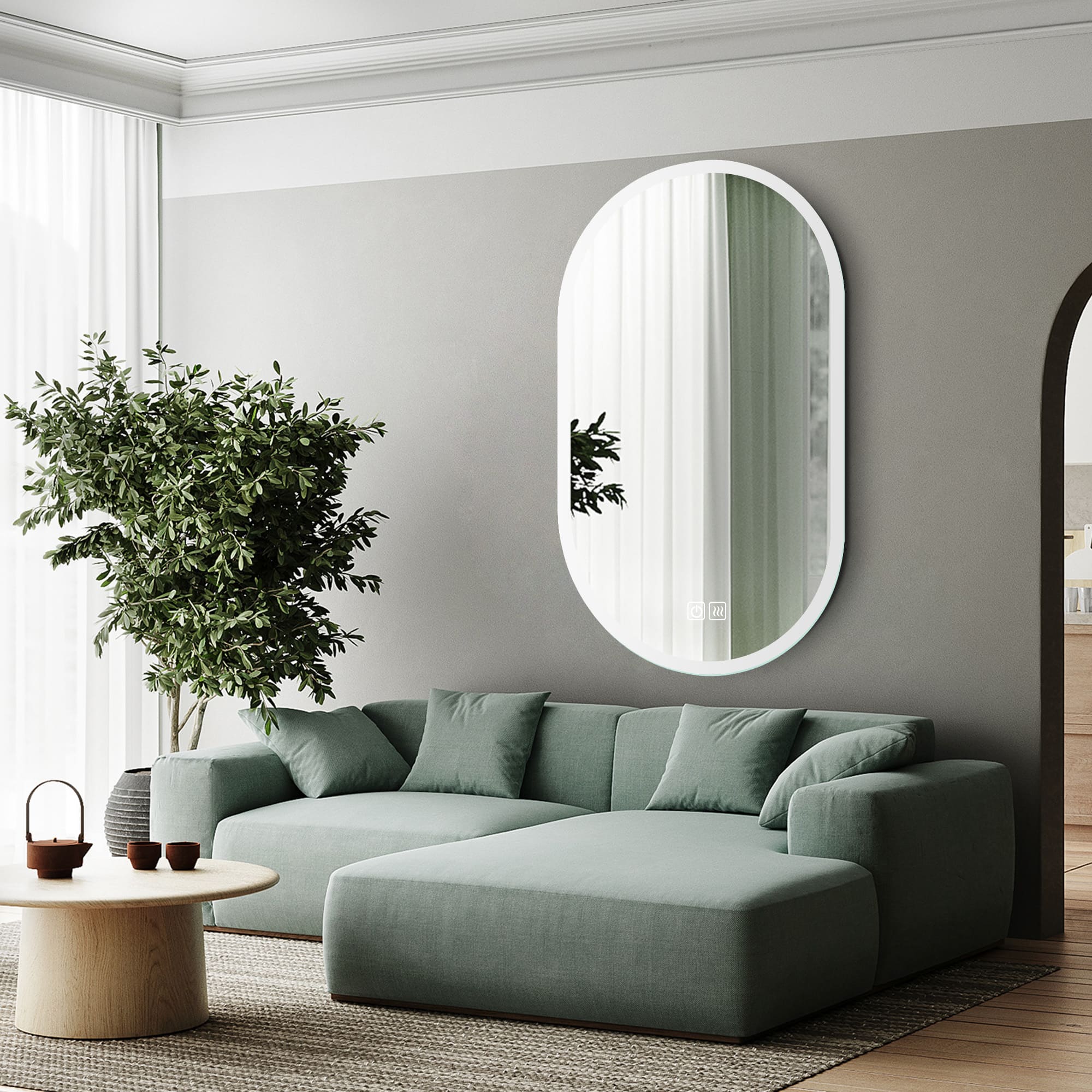 Haumea LED Mirror for living room
